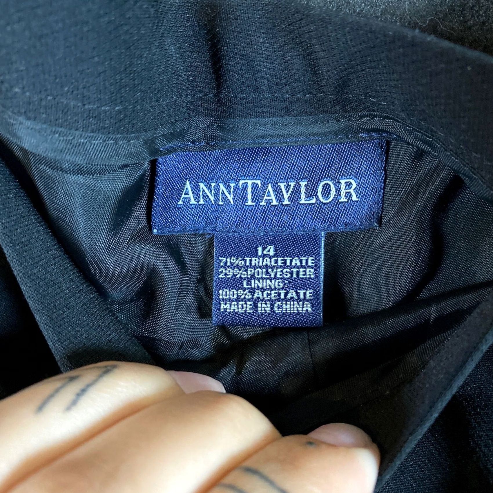 Ann Taylor Ann Taylor Women Pants Black High Rise Pleated Front Side Button Zip Stretch 14 Size 36" / US 14 / IT 50 - 4 Thumbnail