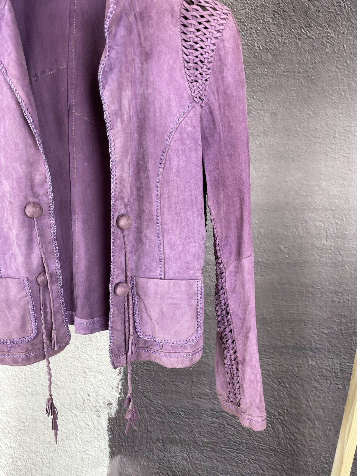 Gimo's Gimo’s leather suede purple jacket size 44 M Size M / US 6-8 / IT 42-44 - 5 Thumbnail