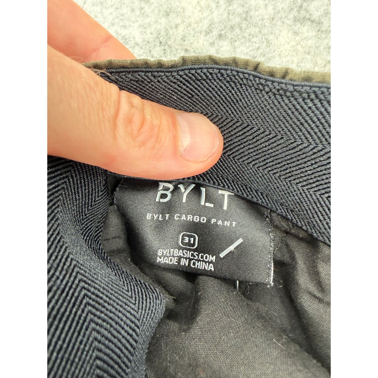 BYLT Premium Basics BYLT Premium Basics Cotton Olive Green Cargo Pants Size 31 Size US 31 - 7 Thumbnail