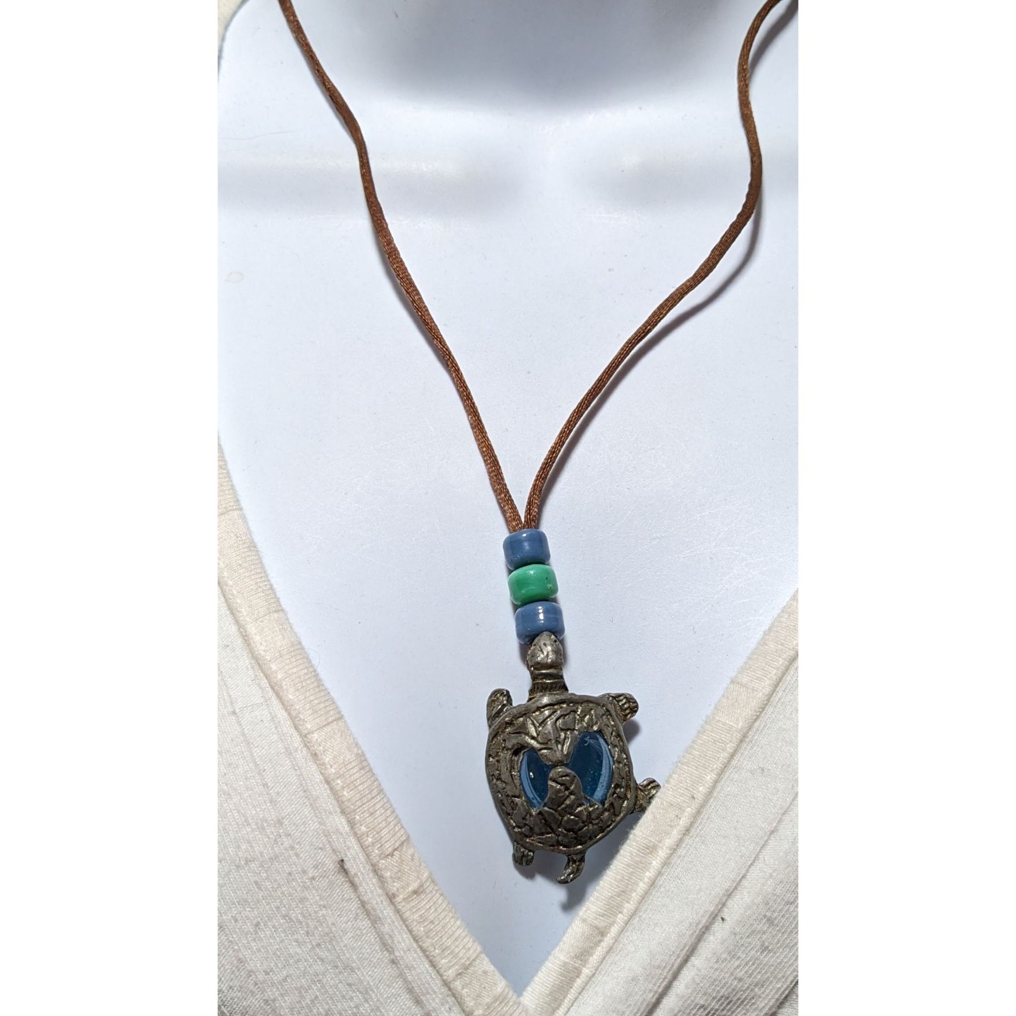 Other Blue Glass Turtle Necklace Size ONE SIZE - 6 Thumbnail