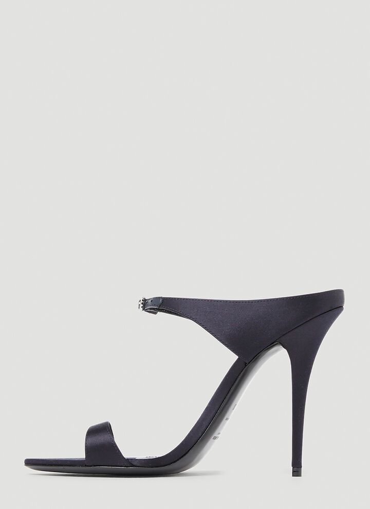 Saint Laurent Paris o1bcso1str1124 Dive Mules in Blue Size US 9 / IT 39 - 3 Thumbnail