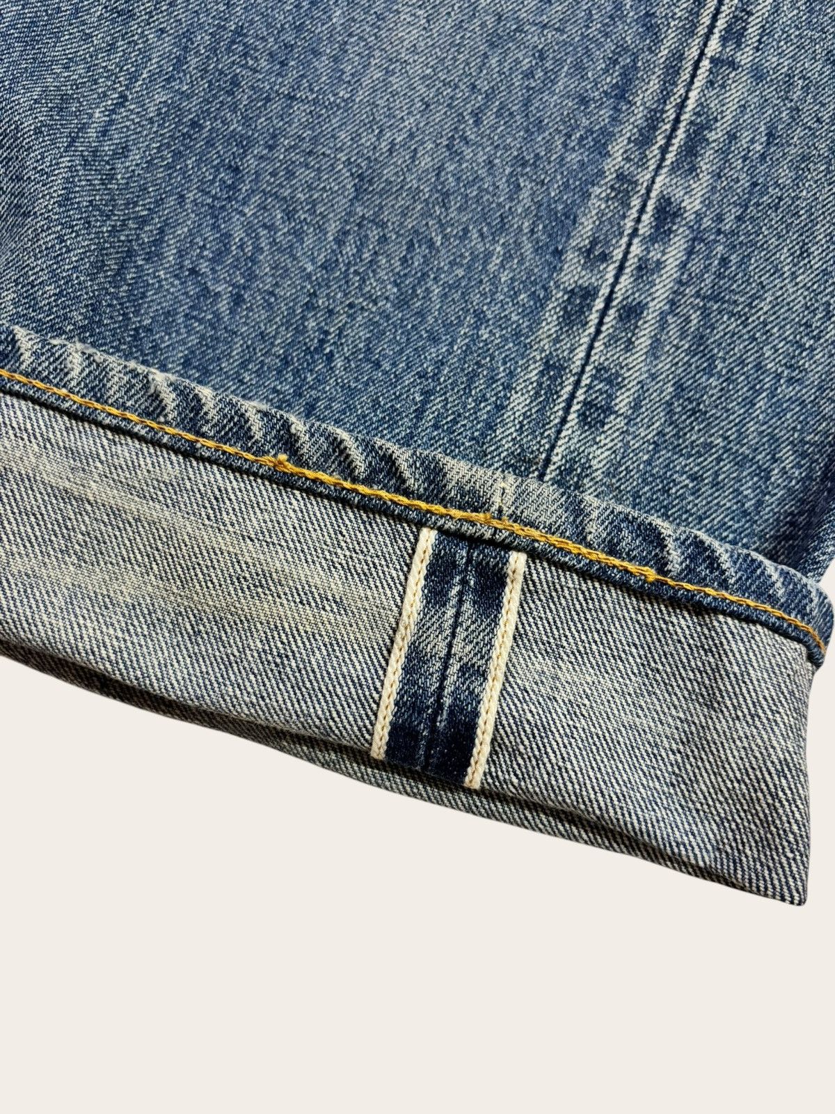 Denime 80s Japan Denime Selvedge Distress Jeans Size US 31 - 8 Thumbnail