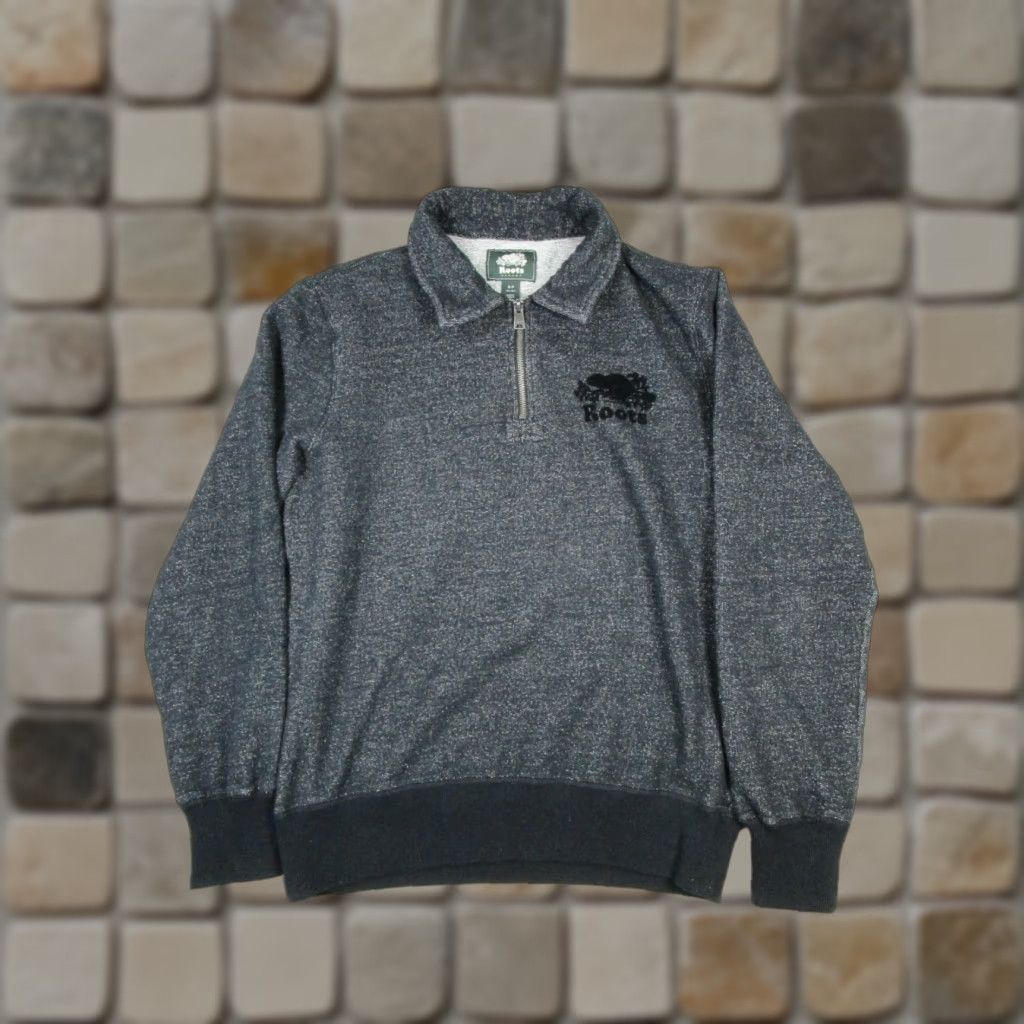 Roots Roots Jacket Adult Small Black Cotton Blend Zip Windbreaker Athletic Mens Size US S / EU 44-46 / 1 - 1 Thumbnail