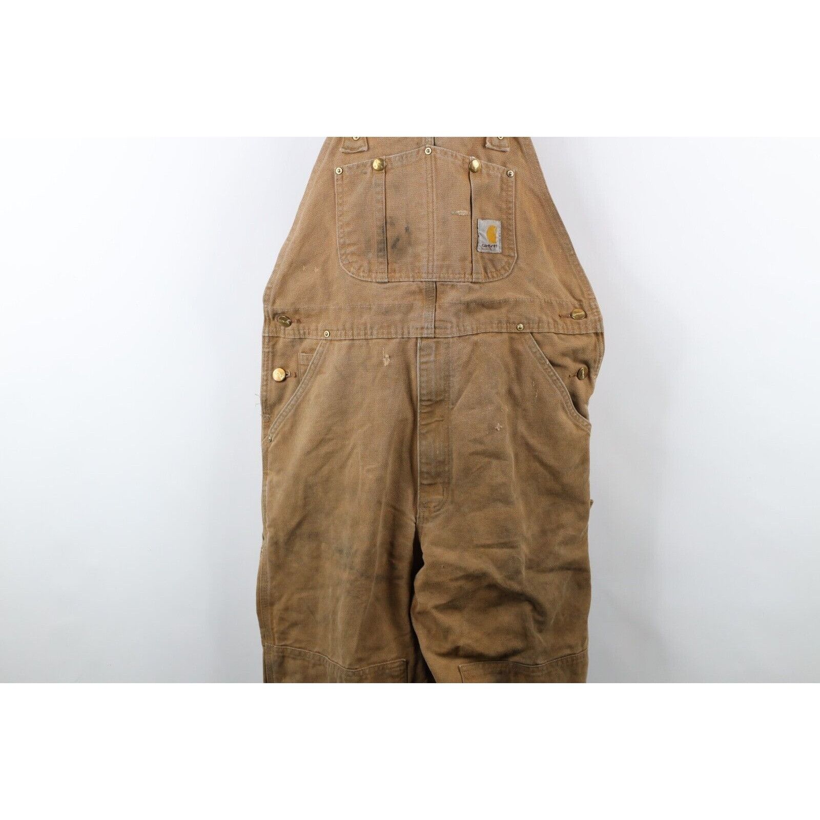Carhartt × Vintage Vintage Carhartt Thrashed Canvas Double Knee Overalls Size US 36 / EU 52 - 3 Thumbnail