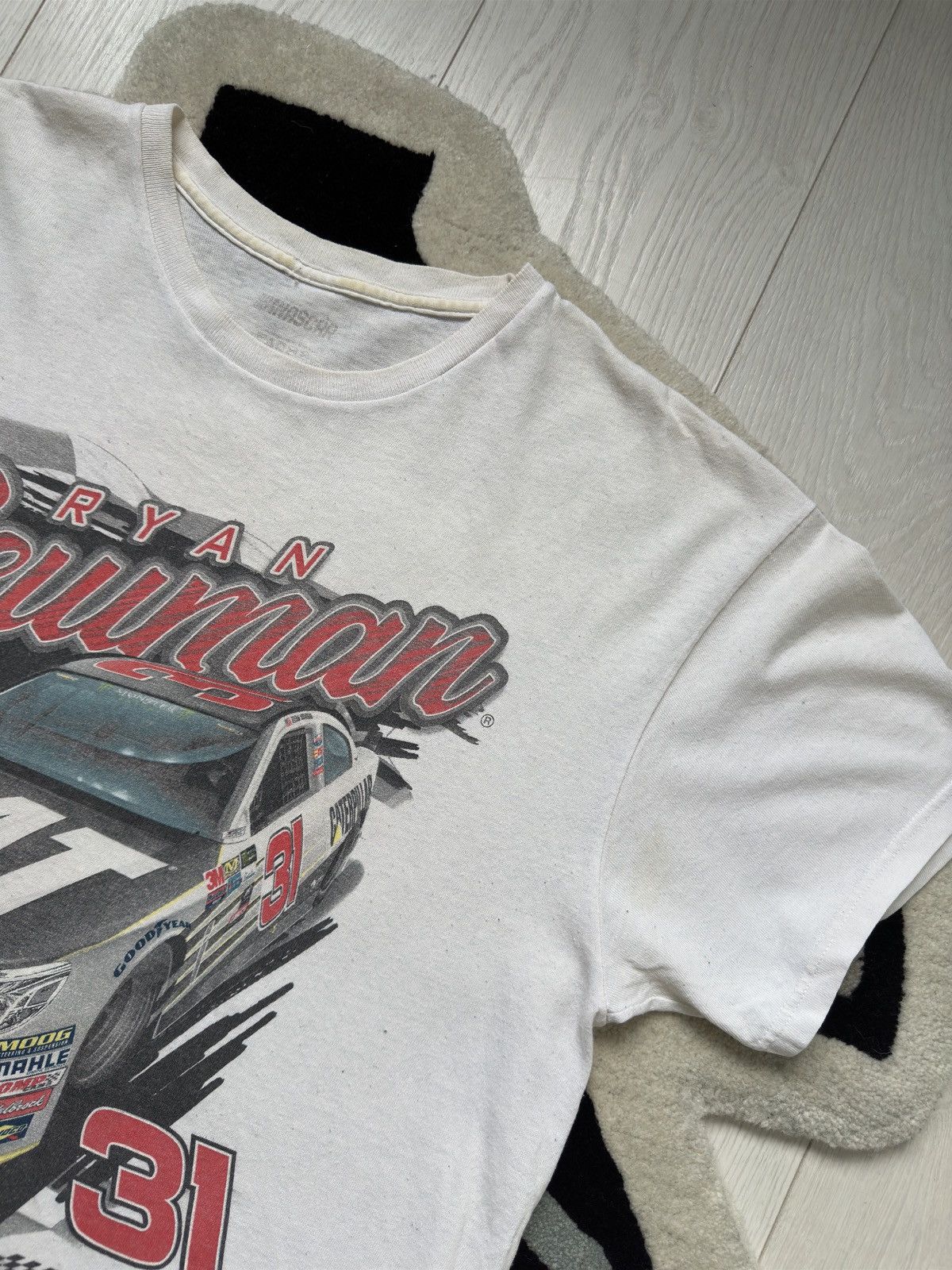 NASCAR × Vintage NASCAR Vintage Tee - White Size US L / EU 52-54 / 3 - 3 Thumbnail