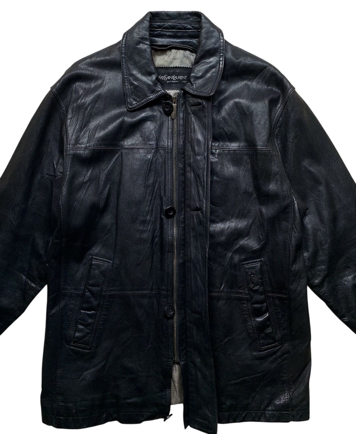 Yves Saint Laurent Viyves saint laurent pour homme sheepskin leather jacket Size US L / EU 52-54 / 3 - 2 Thumbnail