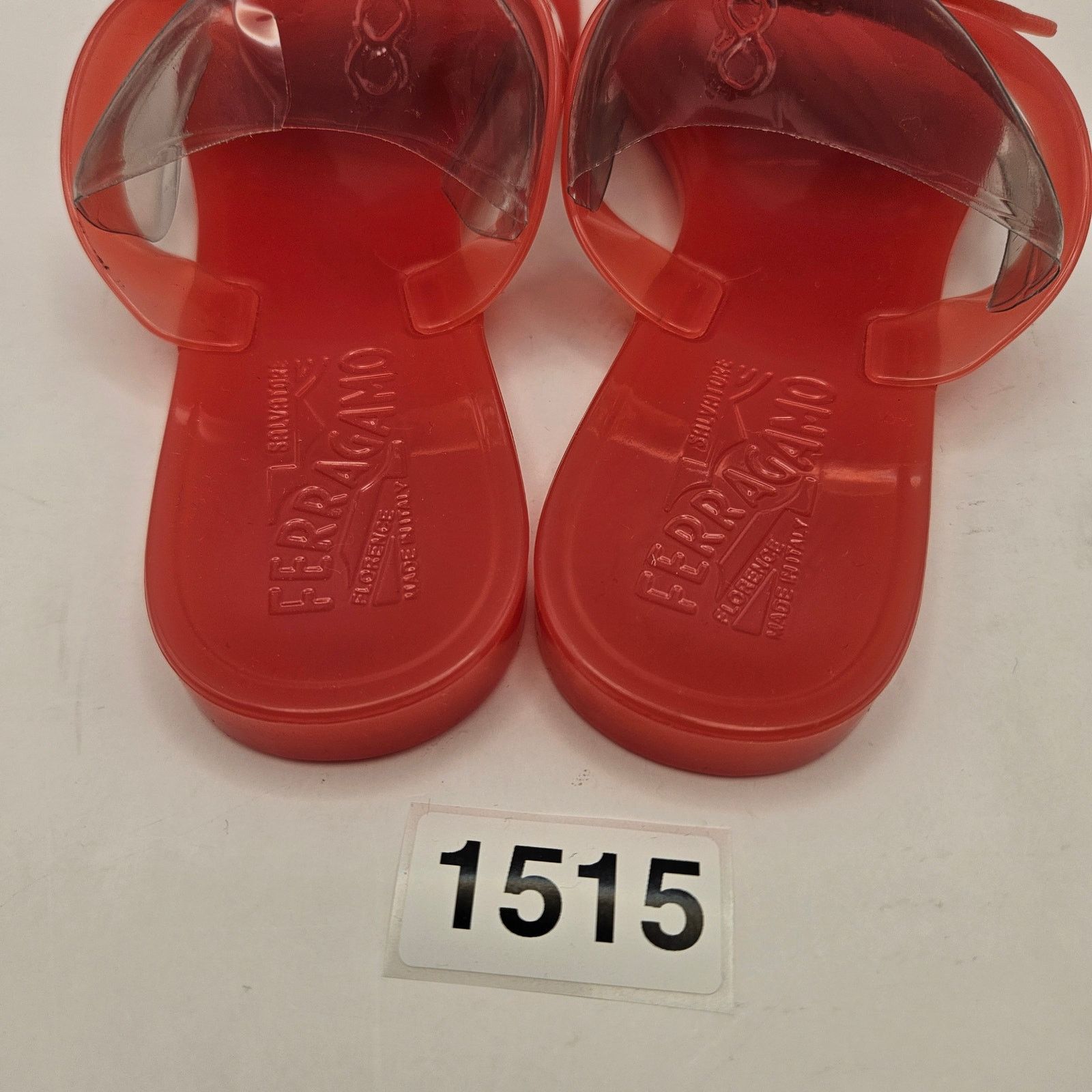 Salvatore Ferragamo SALVATORE FERRAGAMO WOMEN'S 6 JELLY THONG ORANGE SANDALS Size US 6 / IT 36 - 4 Thumbnail
