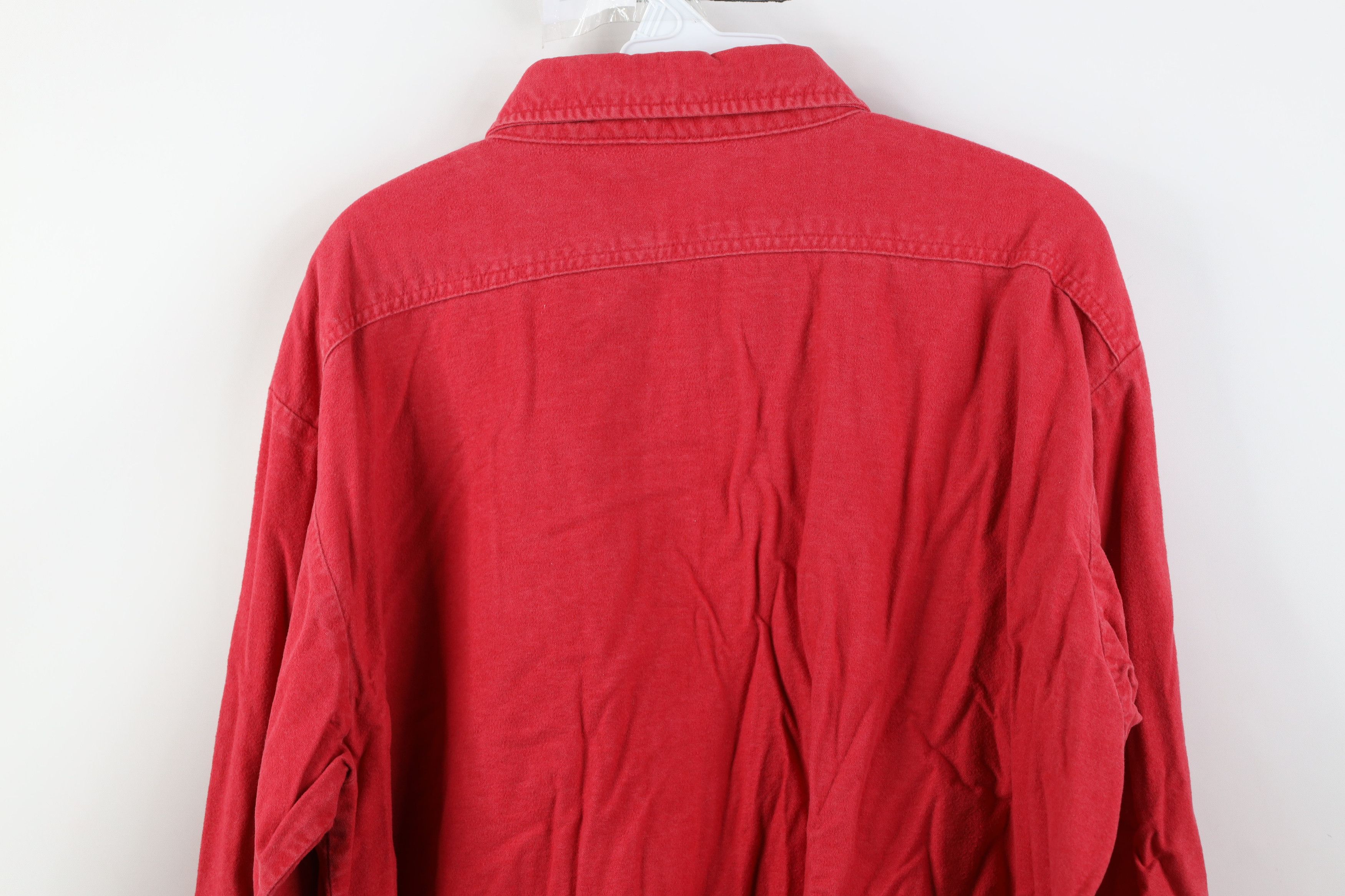 Vintage Vintage 70s OshKosh B'Gosh Cloth Button Shirt Red USA Size US XL / EU 56 / 4 - 14 Thumbnail