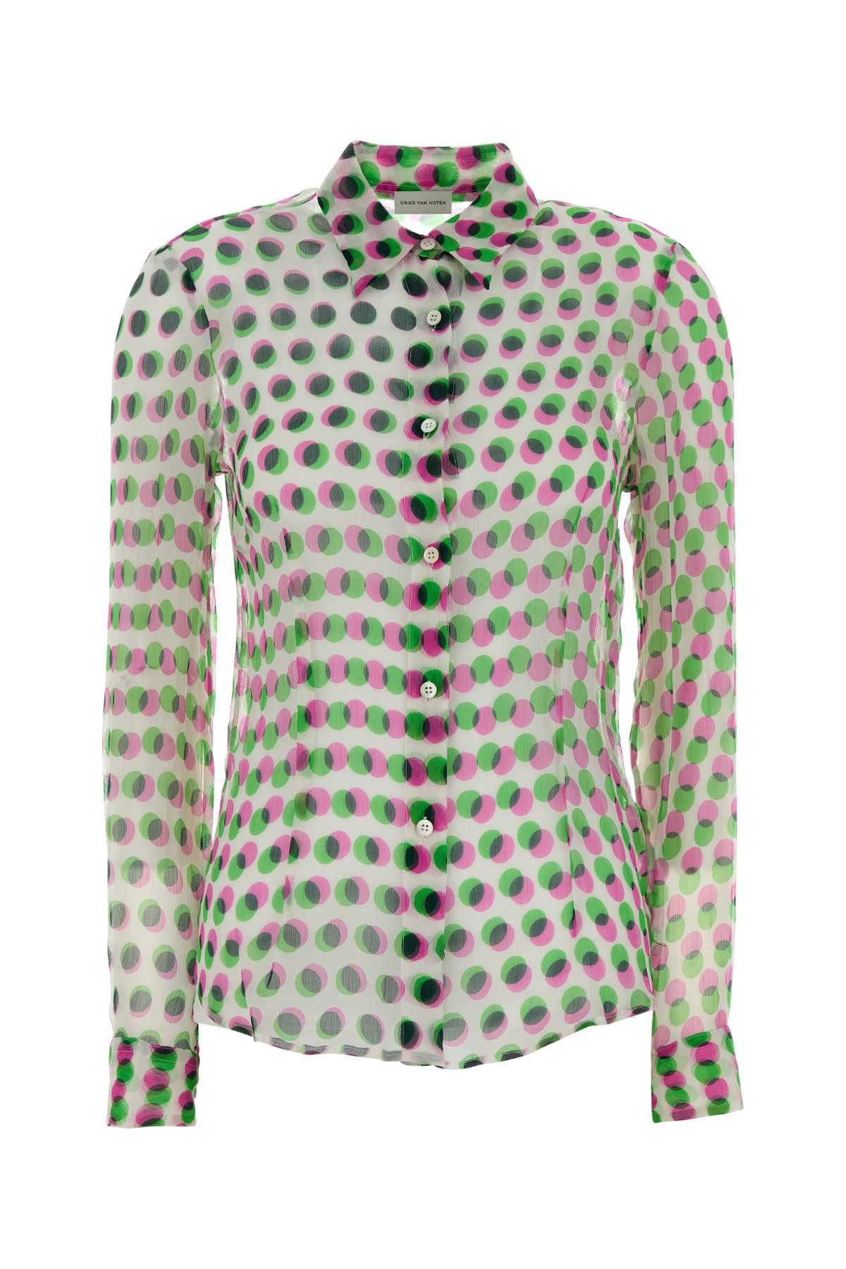 Dries Van Noten Printed Chiffon Cloudy Shirt Size M / US 6-8 / IT 42-44 - 1 Thumbnail