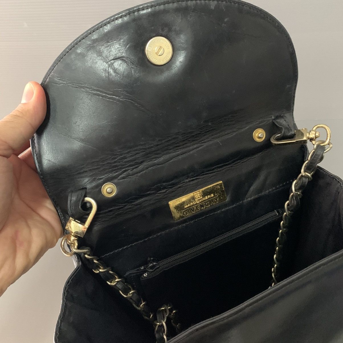 Givenchy Givenchy Black Leather Kelly Top Bag Size ONE SIZE - 9 Thumbnail