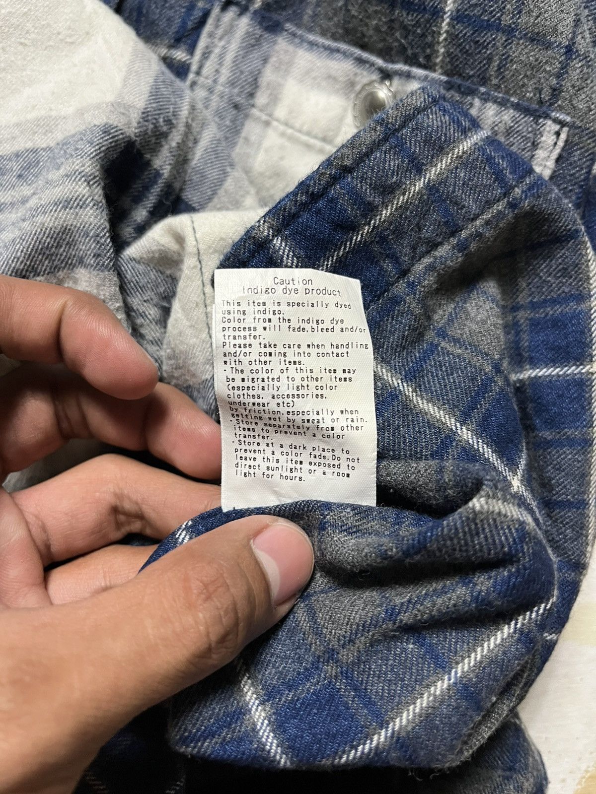 FDMTL FDMTL AW16 INDIGO CHECK SHIRT Size US M / EU 48-50 / 2 - 11 Thumbnail