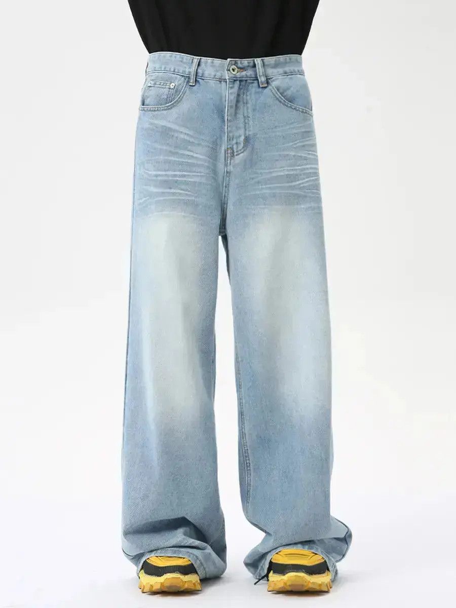 Japanese Brand Retro loose wide leg casual jeans Size US 32 / EU 48 - 6 Thumbnail