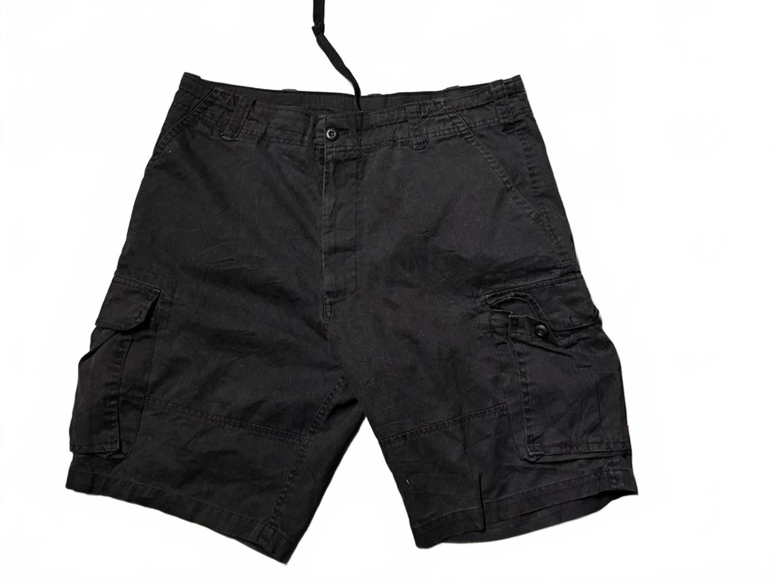 Designer Men's Black Cargo Shorts - Size Large Size US 37 - 2 Thumbnail