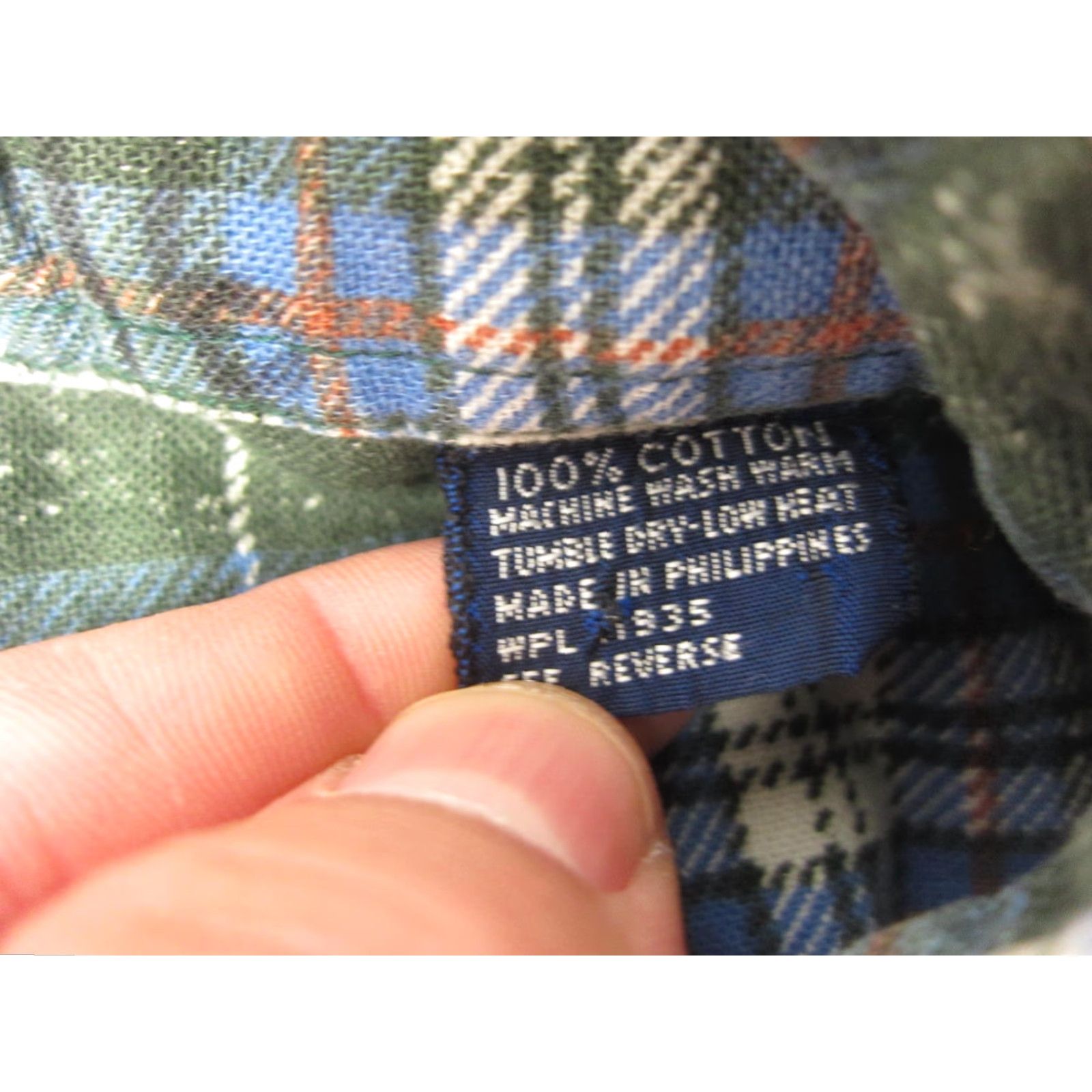 JCPenney VINTAGE The Mens Shop Shirt Mens LT Green Plaid Flannel Button-Up Size US L / EU 52-54 / 3 - 7 Thumbnail
