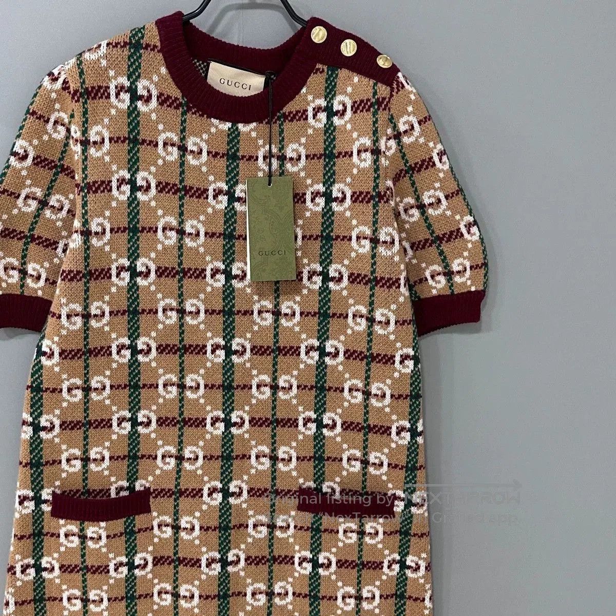 Gucci gucci gg jacquard short sleeve dress. Size M / US 6-8 / IT 42-44 - 2 Thumbnail