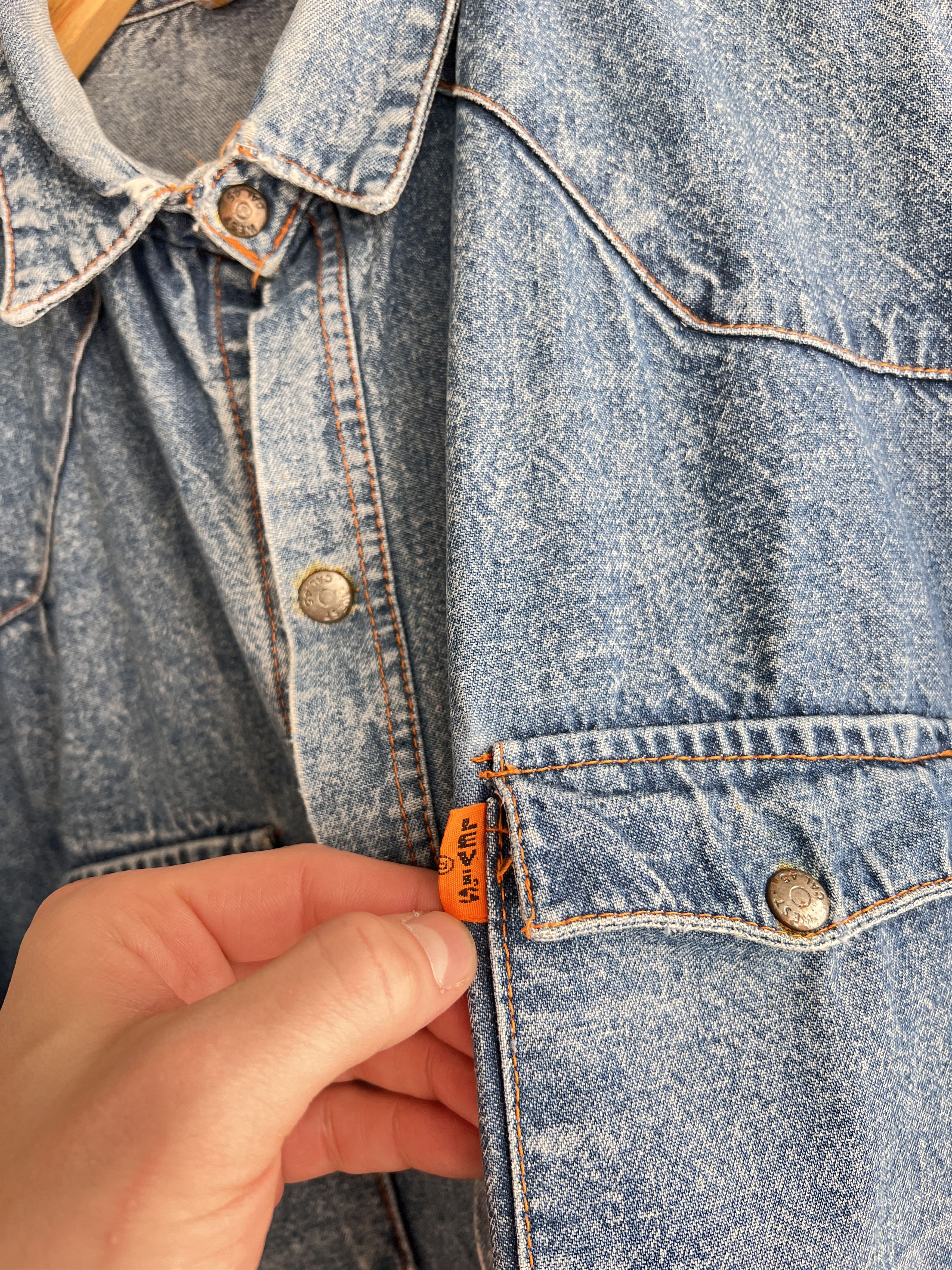 Levi's Vintage Clothing Archive 70s 80s Levis vintage orange tab western denim shirt Size US L / EU 52-54 / 3 - 4 Thumbnail
