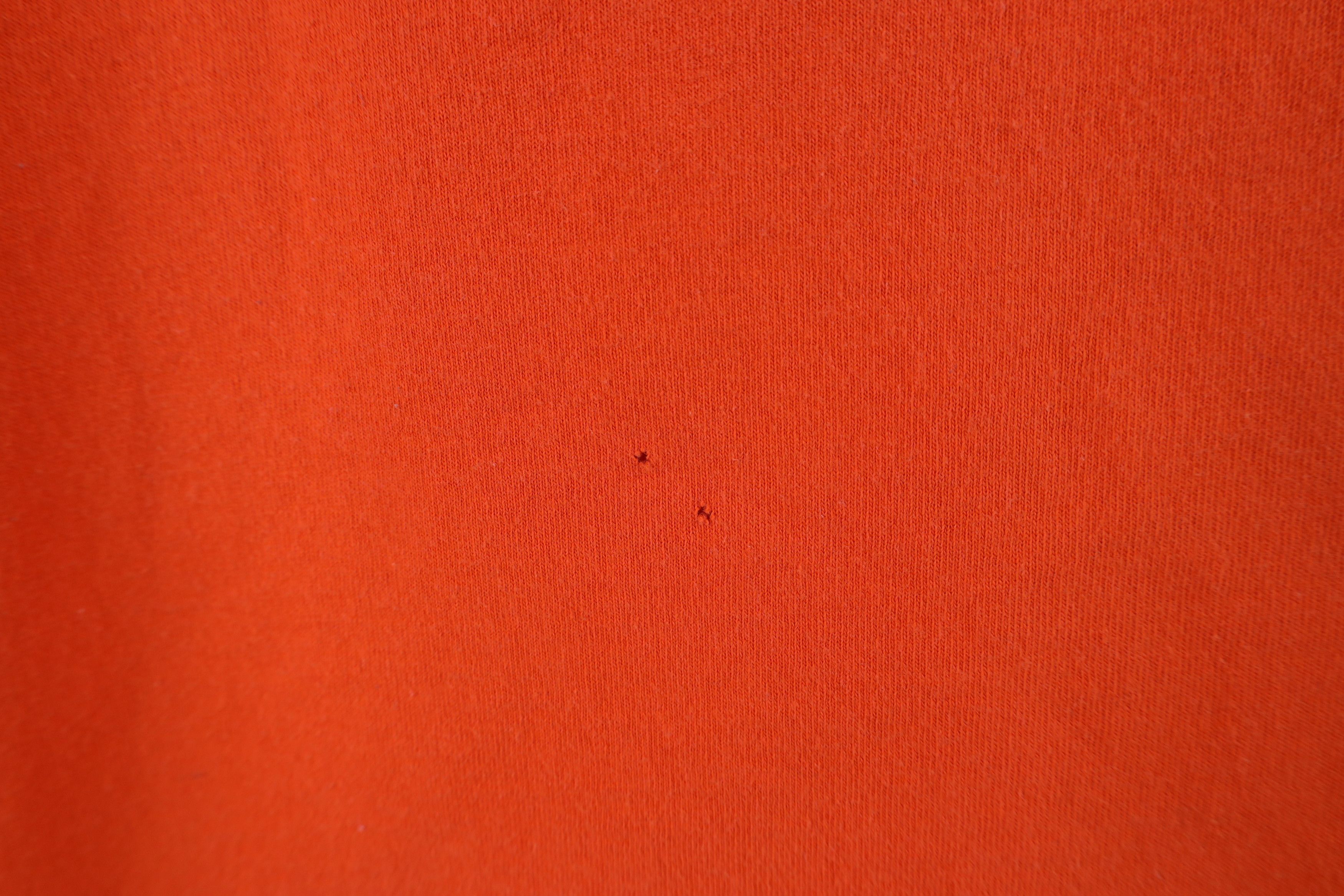 Russell Athletic × Vintage Vintage 90s Russell Athletic Blank Cotton T-Shirt Orange Size US XL / EU 56 / 4 - 4 Thumbnail