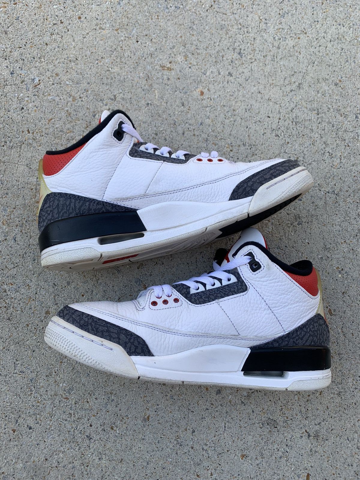 nike air jordan 3 retro se fire red denim