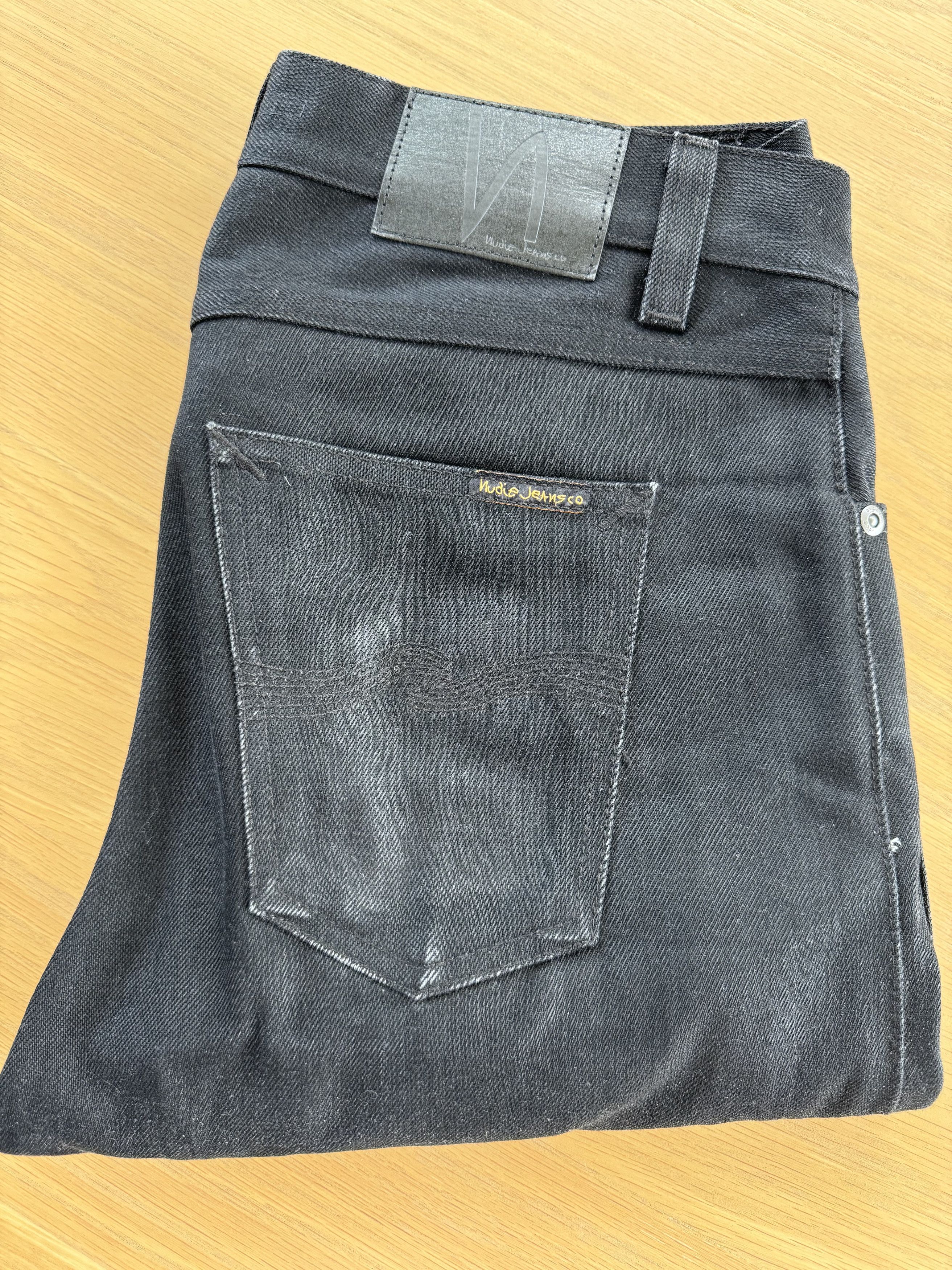 Nudie Jeans Nudie Jeans - Steady Eddie II - Dry Black Selvage - 29x30 Size US 29 - 2 Thumbnail