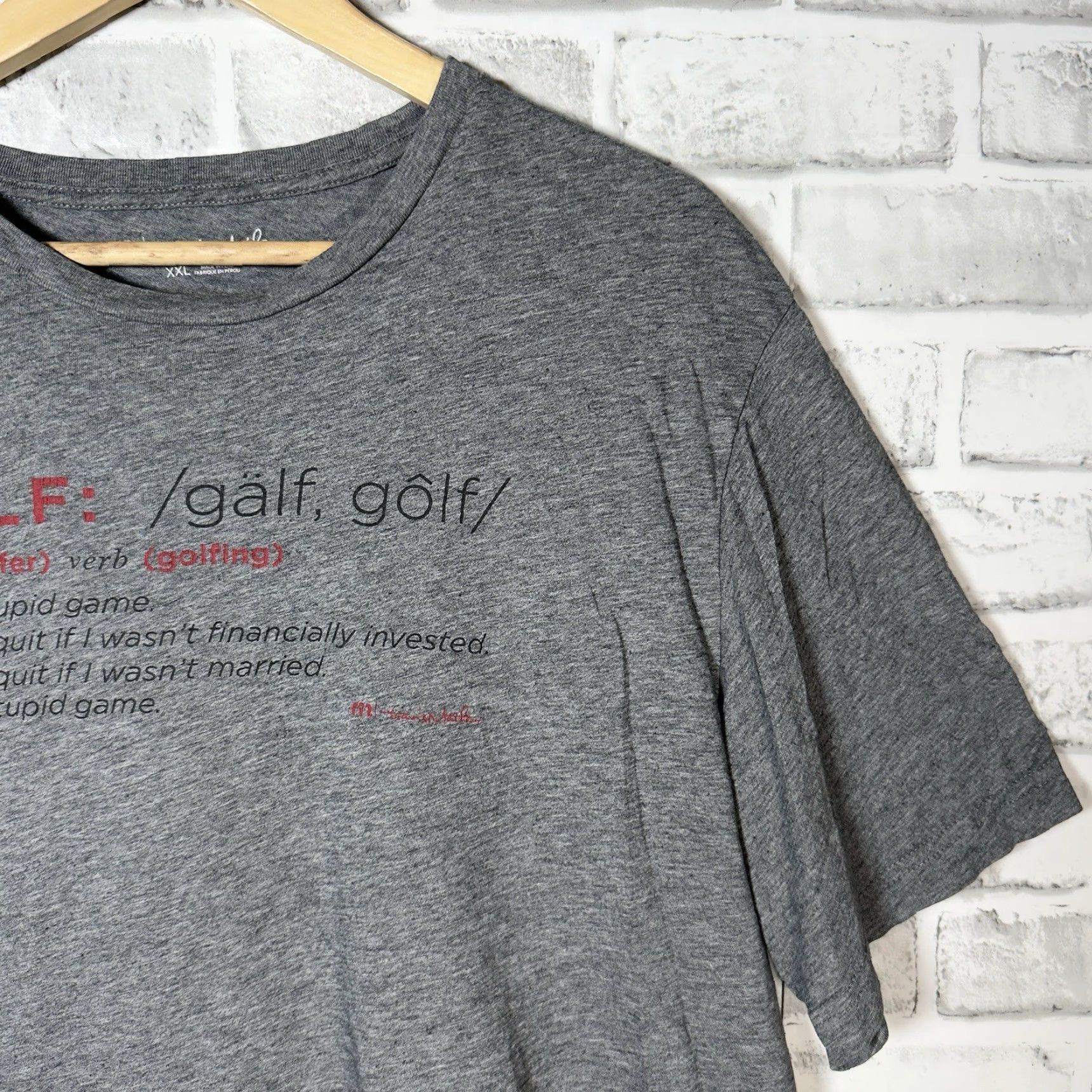 TravisMathew VINTAGE Travis Mathew Gray 100% Pima Cotton Golf Graphic Tee Mens 2XL Gray Shirt Mens Rubio? Size US XXL / EU 58 / 5 - 2 Thumbnail