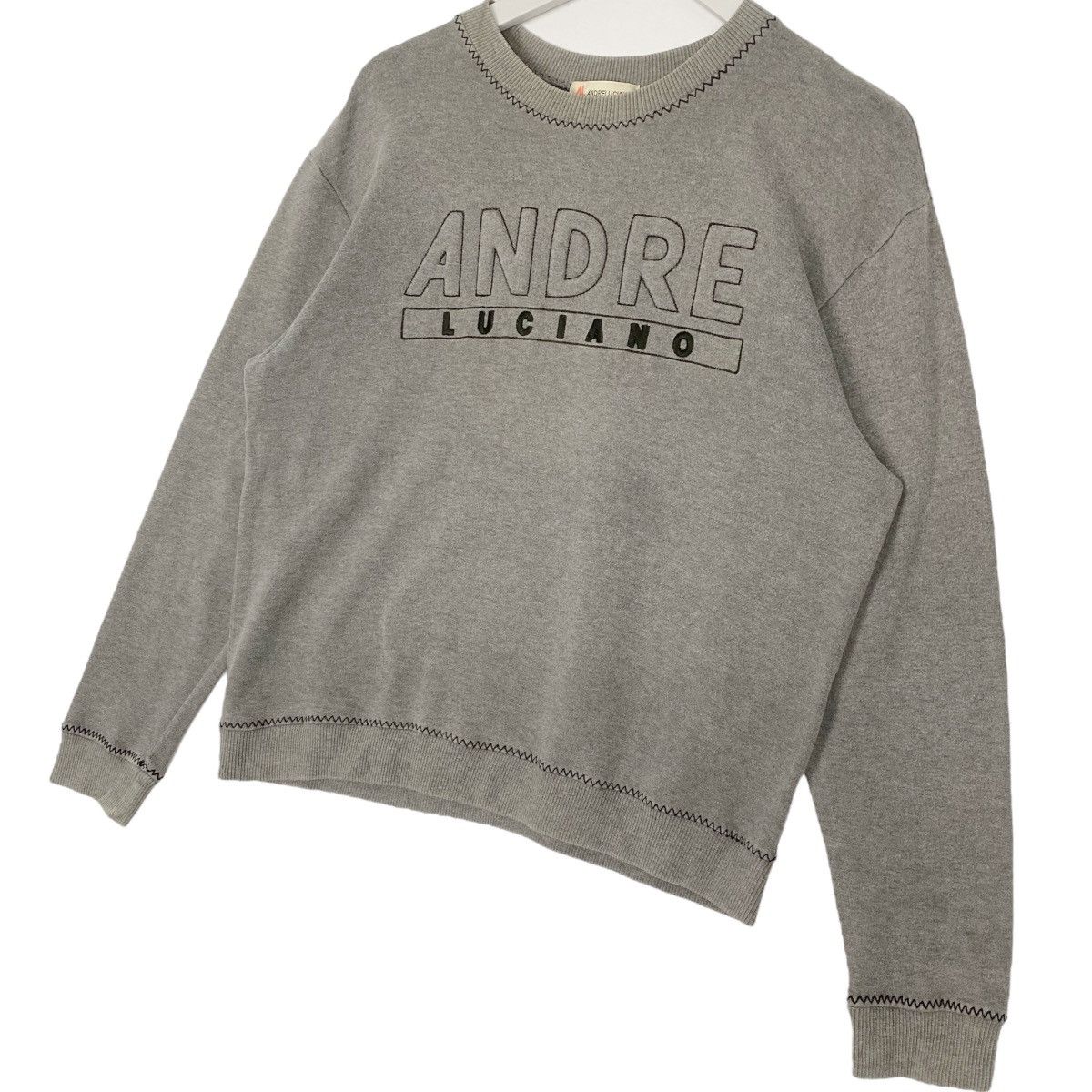 Other Vintage Andre Luciano Big Printed Crewneck Sweatshirt Gray Size US M / EU 48-50 / 2 - 2 Thumbnail