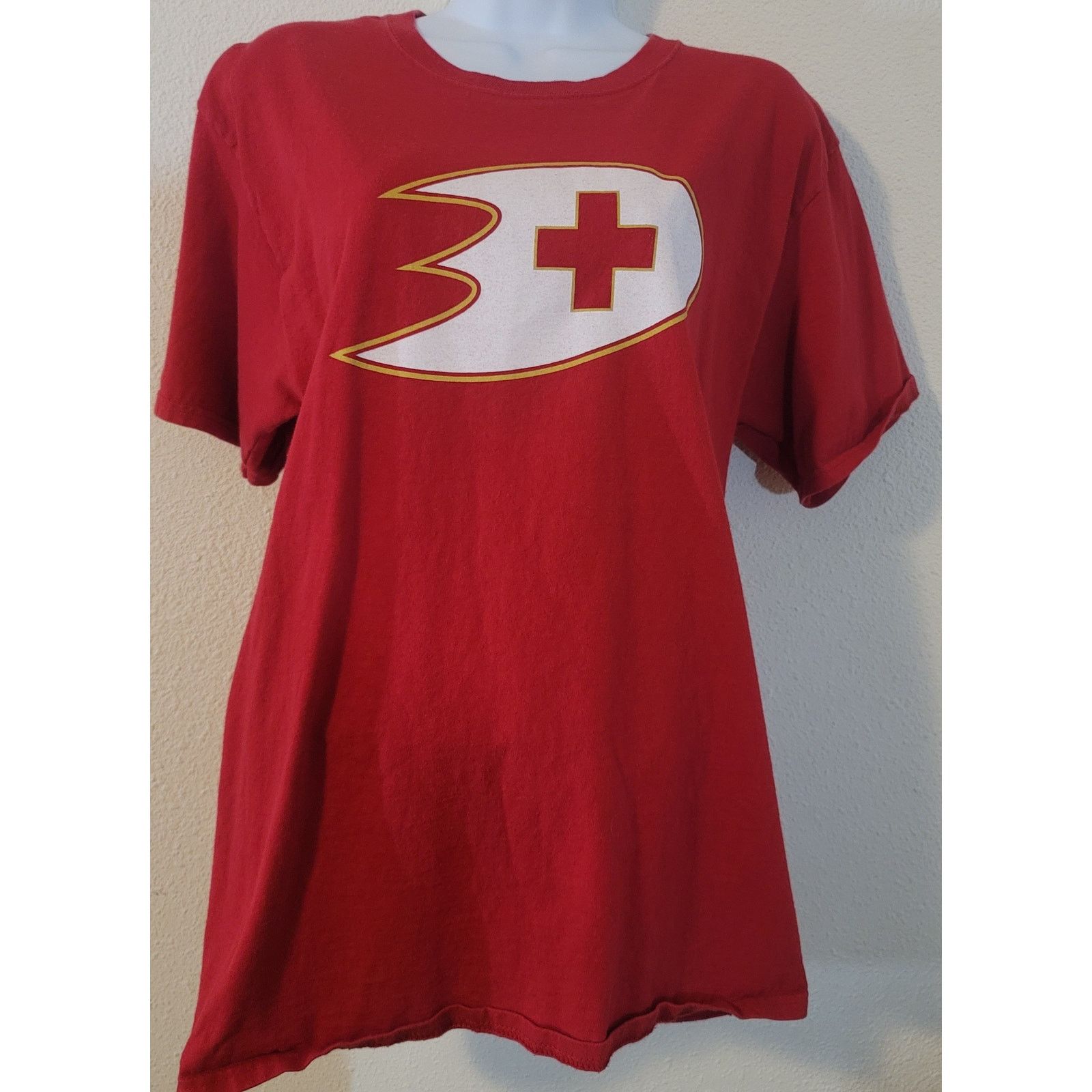 Hanes Hanes Red Anaheim Ducks Hockey Hiller 1 Distressed Graphic Size US M / EU 48-50 / 2 - 1 Thumbnail