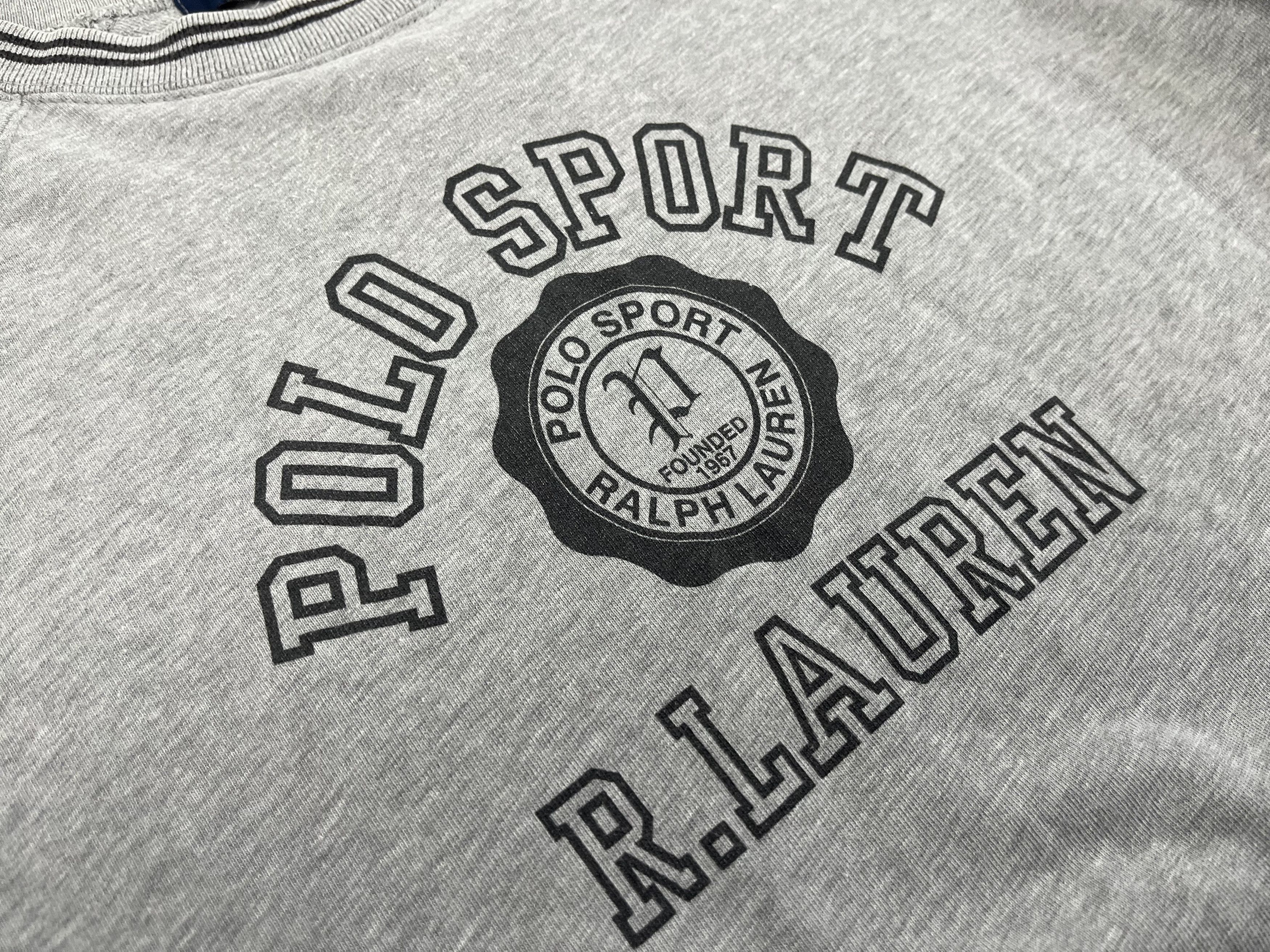 Polo Ralph Lauren Polo Sport Ralph Lauren Vintage Sweatshirt Size Large Gray Size US L / EU 52-54 / 3 - 3 Thumbnail