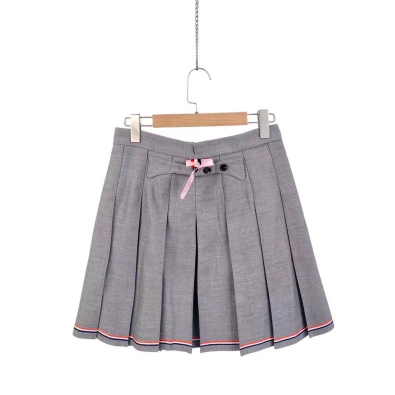 Thom Browne Thom Browne Gray pleated skirt Size 27" / US 4 / IT 40 - 1 Thumbnail
