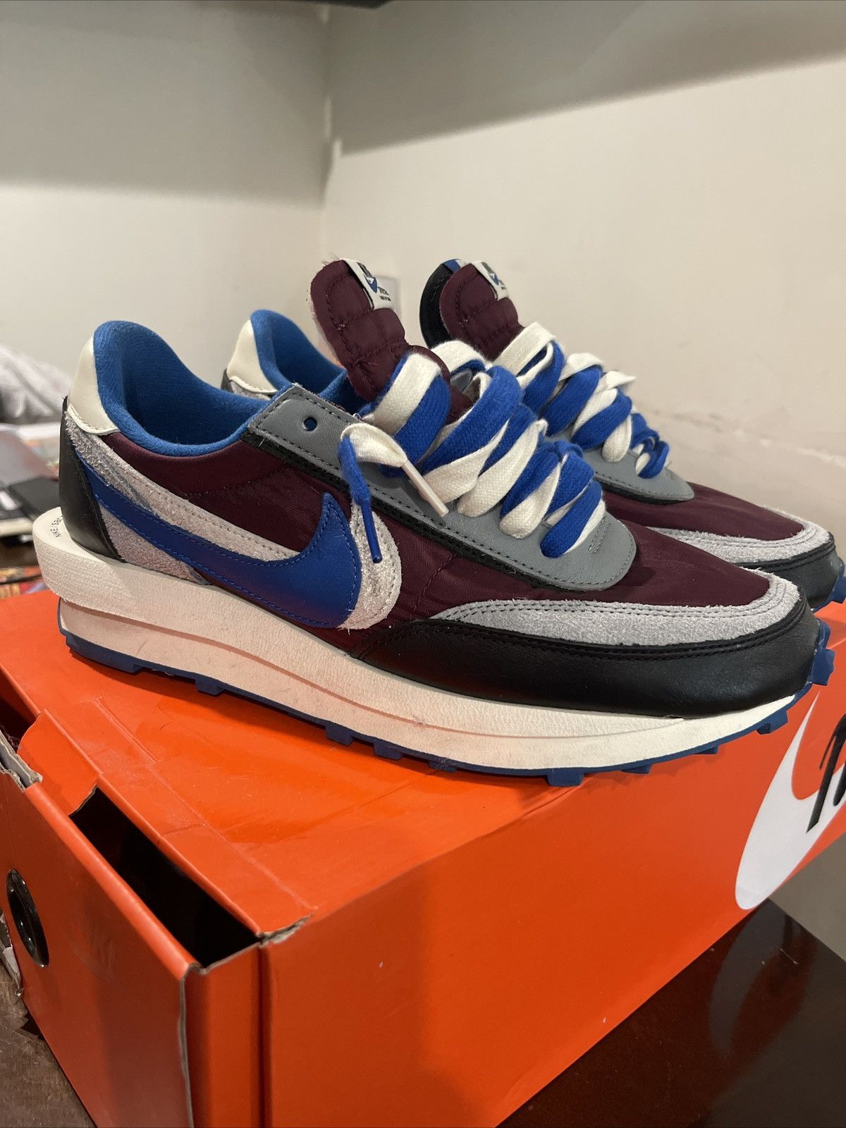Nike LD Waffle x Sacai x Undercover Maroon Team Roya