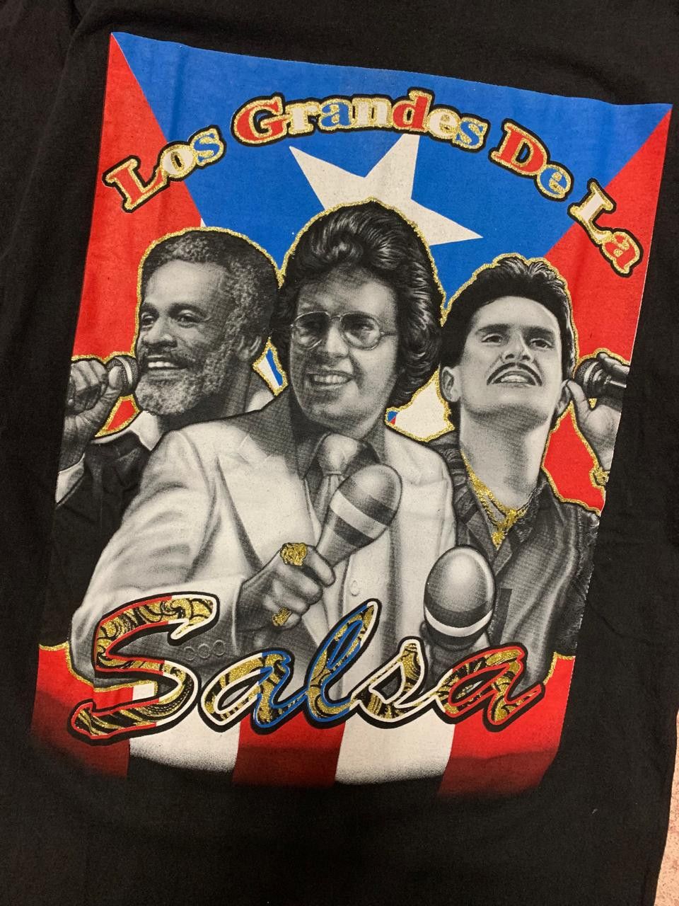 Vintage HECTOR LAVOE, FRANKIE RUIZ, ISMAEL RIVERA, T SHIRT Size US XXL / EU 58 / 5 - 2 Thumbnail