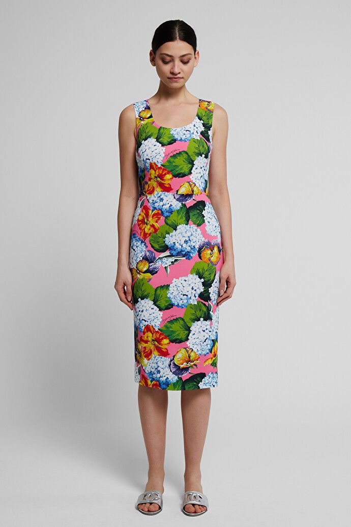 Dolce & Gabbana o1y0825 Midi Dress in Multicolor Size XS / US 0-2 / IT 36-38 - 1 Thumbnail