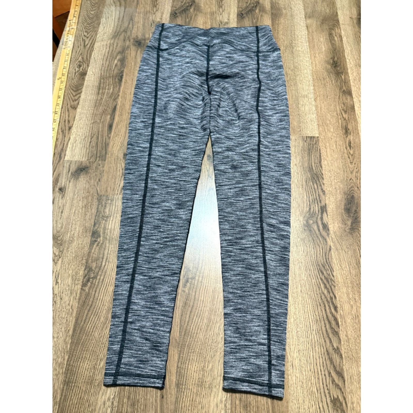 Vintage Victoria Sports Leggings Women's M Black Mid Rise Stretch Size 32" / US 10 / IT 46 - 2 Thumbnail