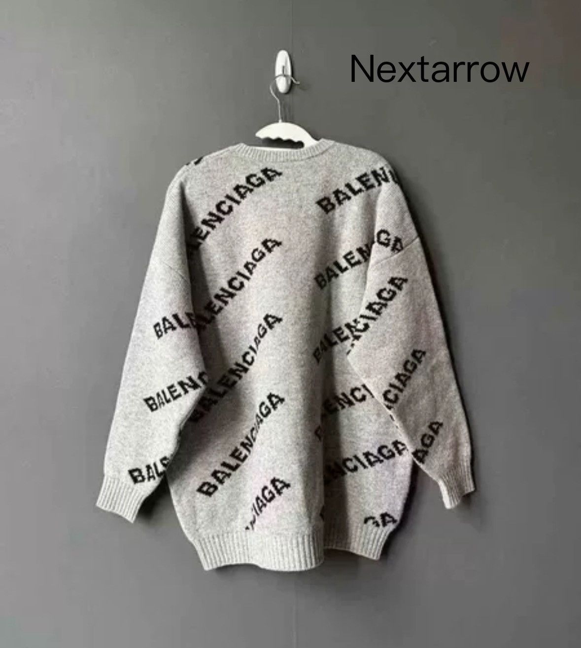 Balenciaga Balenciaga Grey Bullet Curtain Sweater Size US M / EU 48-50 / 2 - 2 Thumbnail
