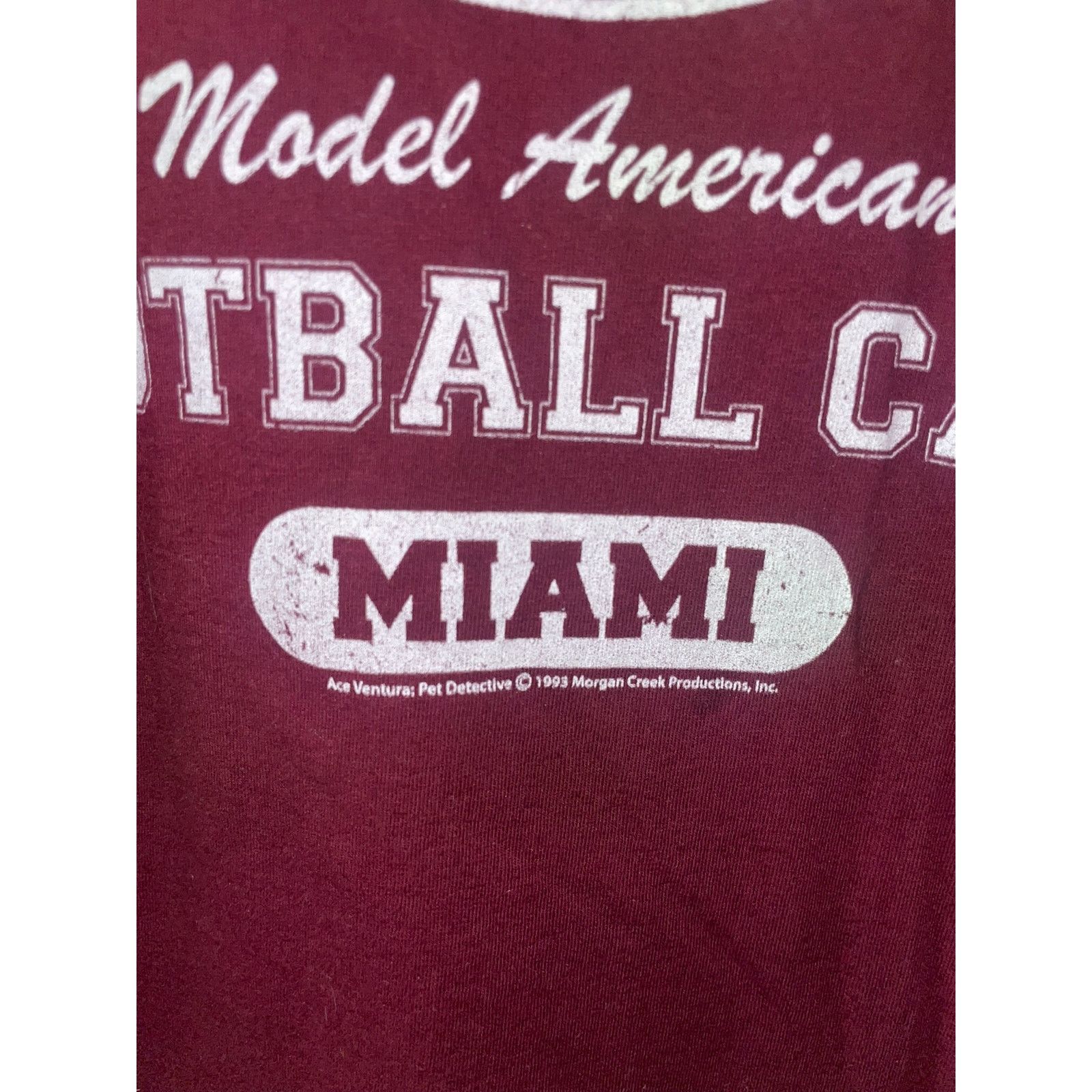 Jerzees Vintage Ace Ventura Shirt Ray Finkle Football Tee XL movie Size US XL / EU 56 / 4 - 4 Thumbnail