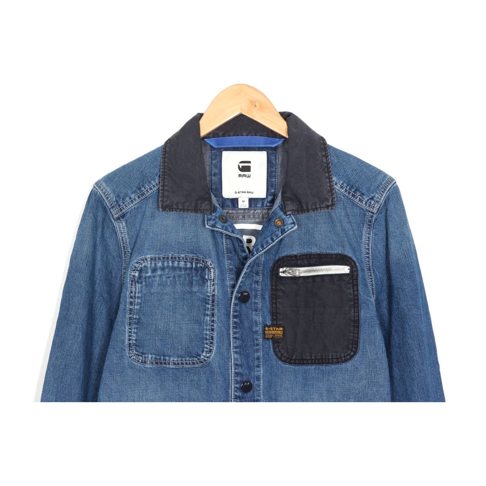G-Star G-STAR BLAKE ZIP OVERSHIRT Denim Jacket Men M Blue MJ6576 Size US M / EU 48-50 / 2 - 2 Thumbnail