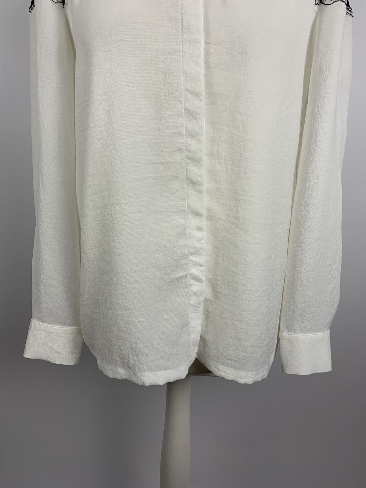 Maje Women’s Maje Crochet Blouse Shirt Long Sleeve Size 2 White Size XS / US 0-2 / IT 36-38 - 3 Thumbnail