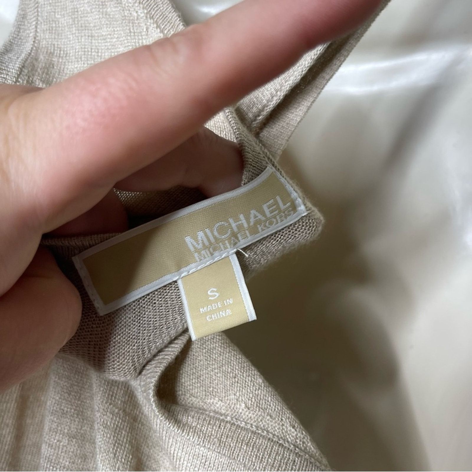 Michael Kors Sand lightweight knit 2 Ps set tank maxi skirt