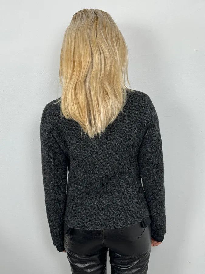 Prada 2000s Prada Grey Wool Hybrid Jacket Size S / US 4 / IT 40 - 3 Thumbnail