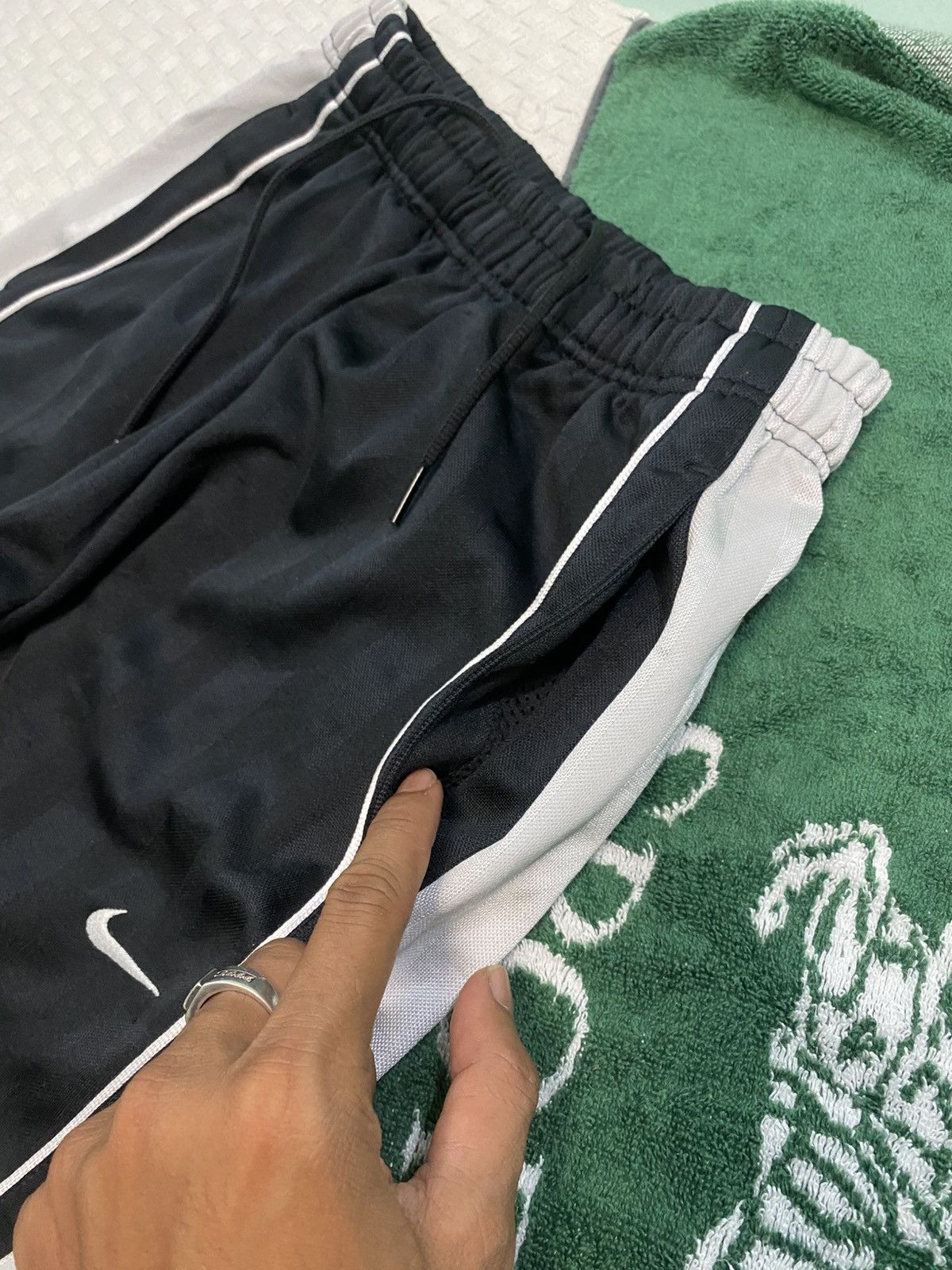 Carhartt Wip × Nike 💥 VINTAGE NIKE COURT 90S BAGGY WIDE LEG TRACK PANTS Y2K Size US 34 / EU 50 - 5 Thumbnail