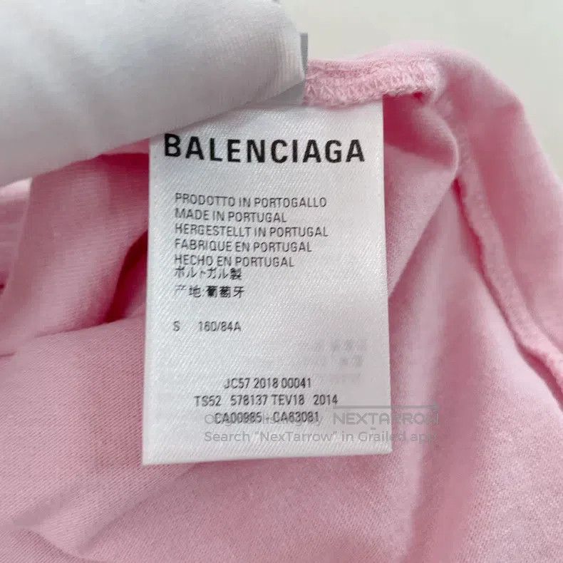 Balenciaga Balenciaga Pink Logo T-shirt S size Size US S / EU 44-46 / 1 - 8 Thumbnail