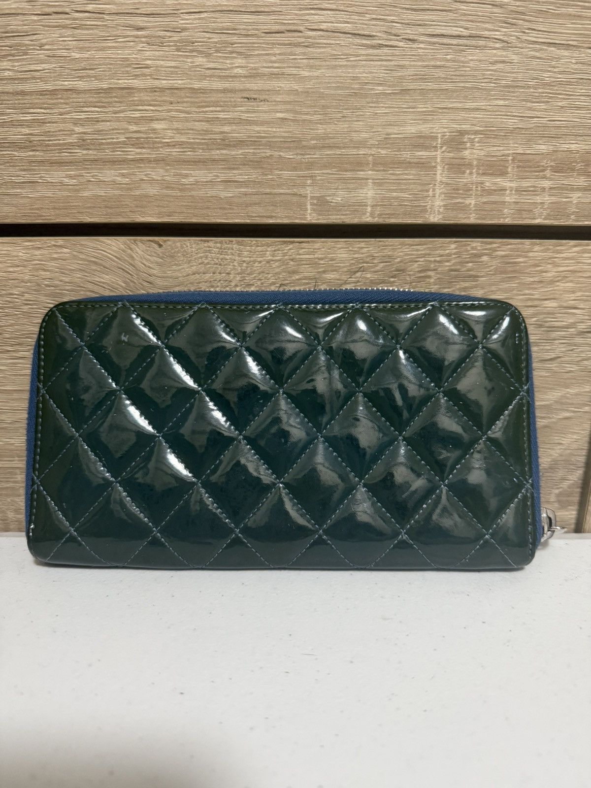 Chanel Chanel Patent Quilted Brilliant Zip Around Wallet Size ONE SIZE - 2 Thumbnail