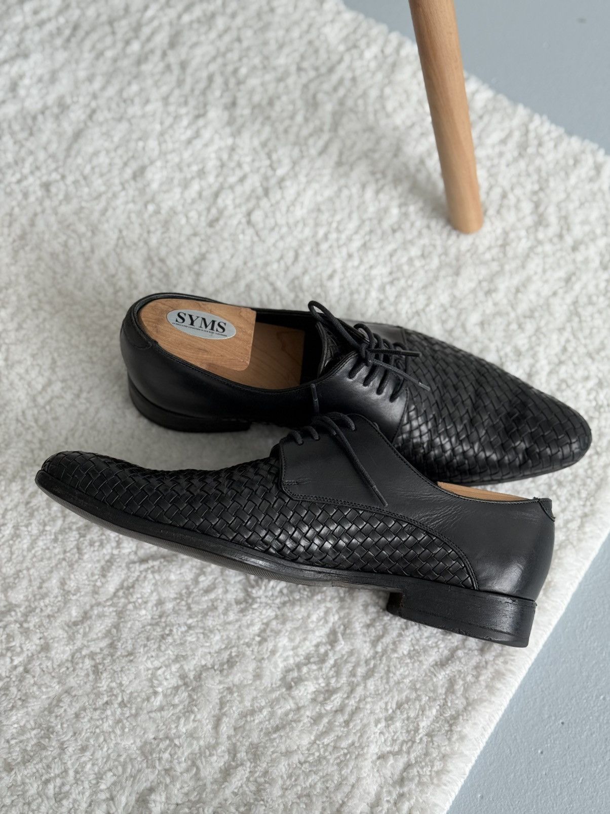 Dolce & Gabbana Dolce & Gabbana Intrecciato Woven Leather Derby Shoes Black Size US 10 / EU 43 - 4 Thumbnail
