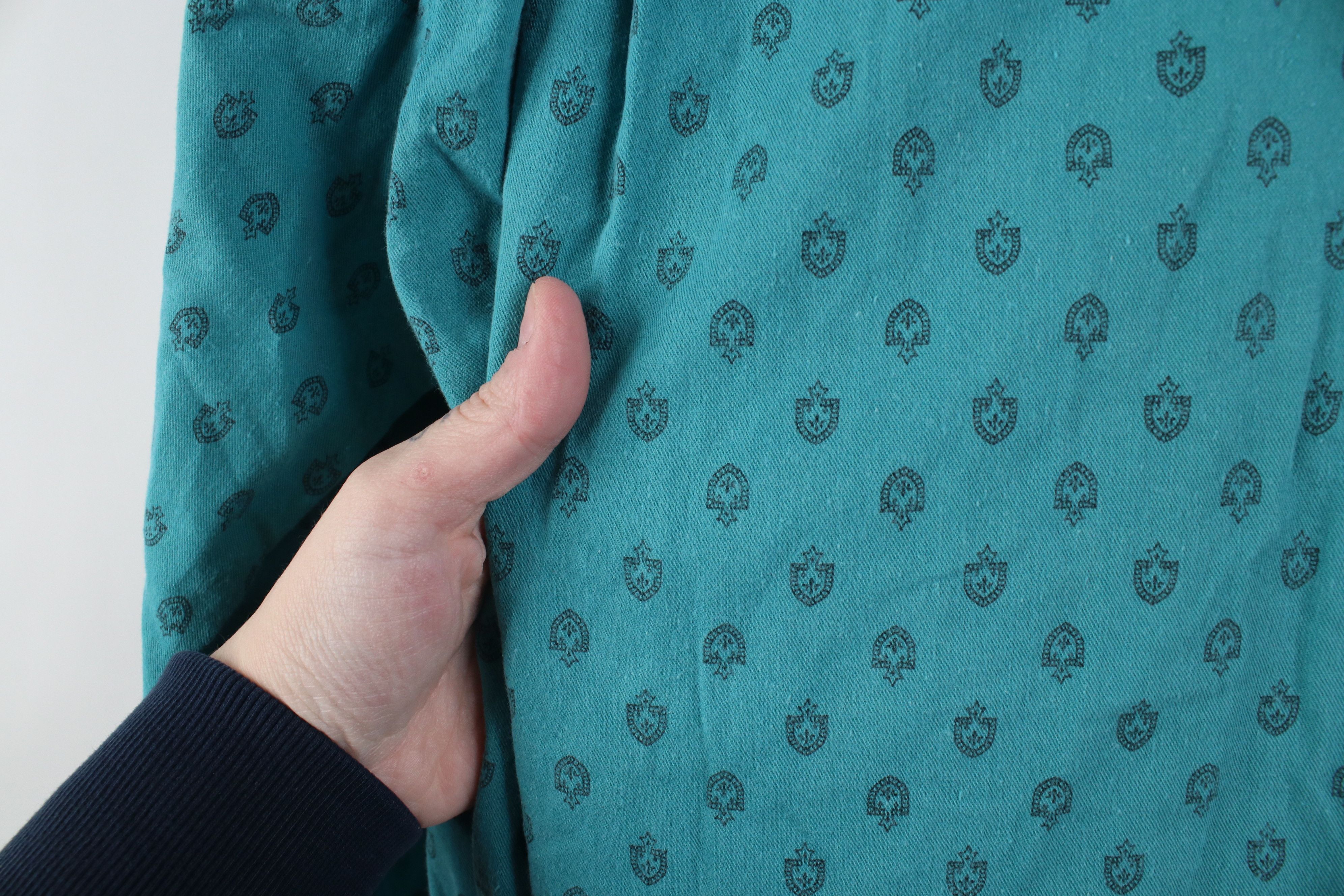 Gap Vintage 90s Gap All Over Print Collared Button Shirt Blue Size US S / EU 44-46 / 1 - 11 Thumbnail