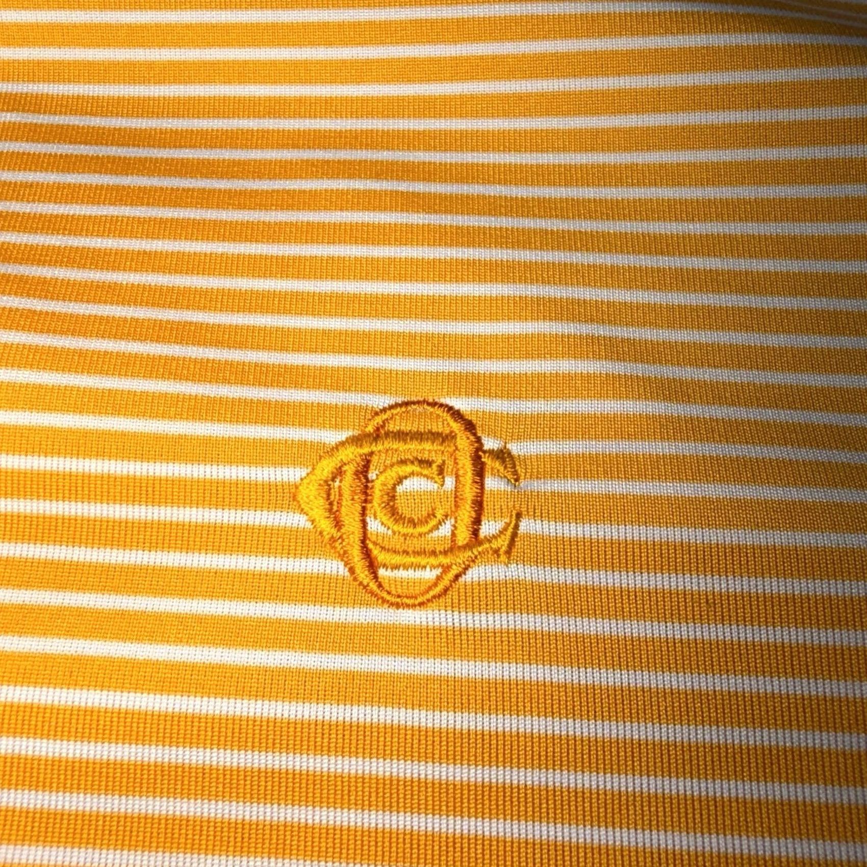 Vintage Donald Ross Oakmont Country Club Polo Shirt Mens M OCC Logo Orange Striped Golf Classic, Preppy, Sports Shirt Size US M / EU 48-50 / 2 - 2 Thumbnail