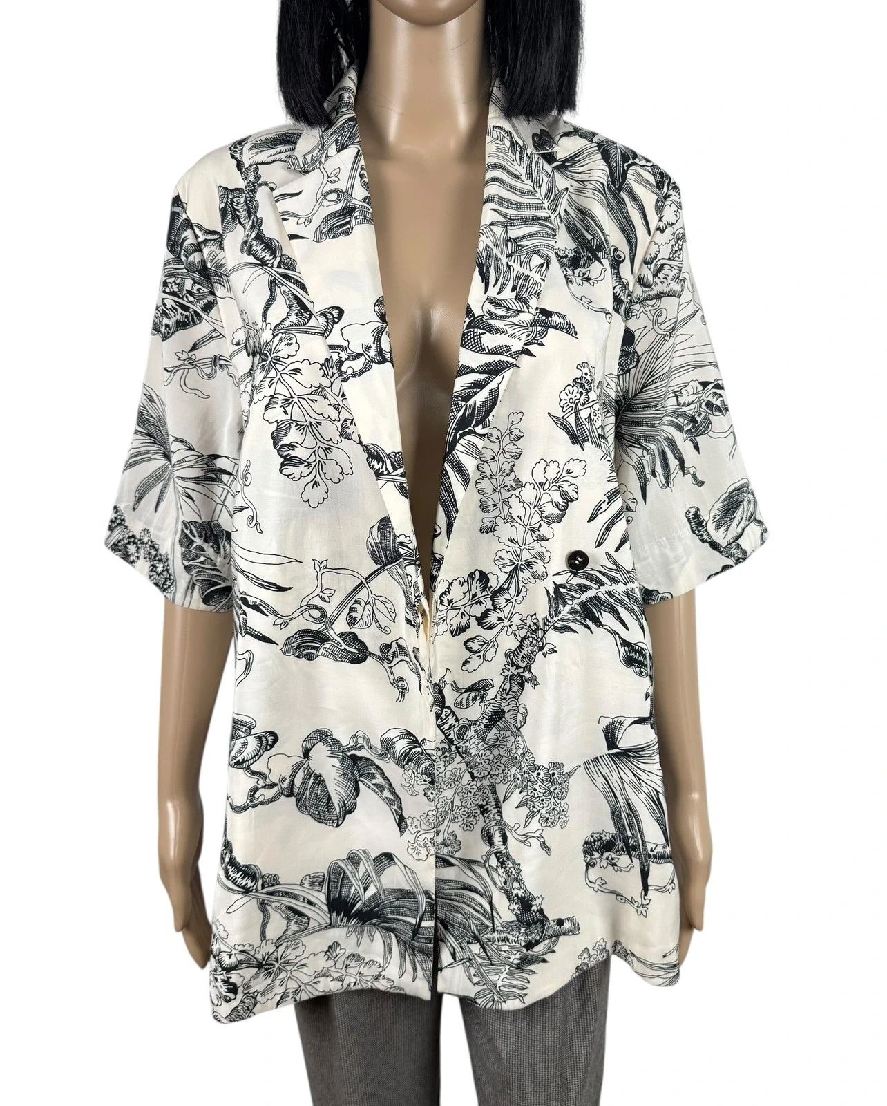Cos COS Tencel Blazer Short Sleeve Printed Floral size EU36 Size S / US 4 / IT 40 - 8 Thumbnail