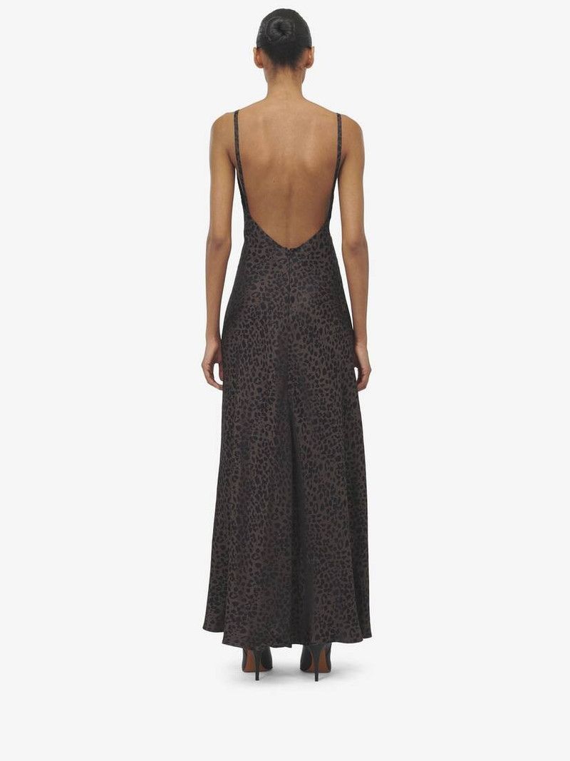Alexander McQueen o1srvl11e0226 Leopard Jacquard Dress In Multicolor Size XL / US 12-14 / IT 48-50 - 4 Thumbnail