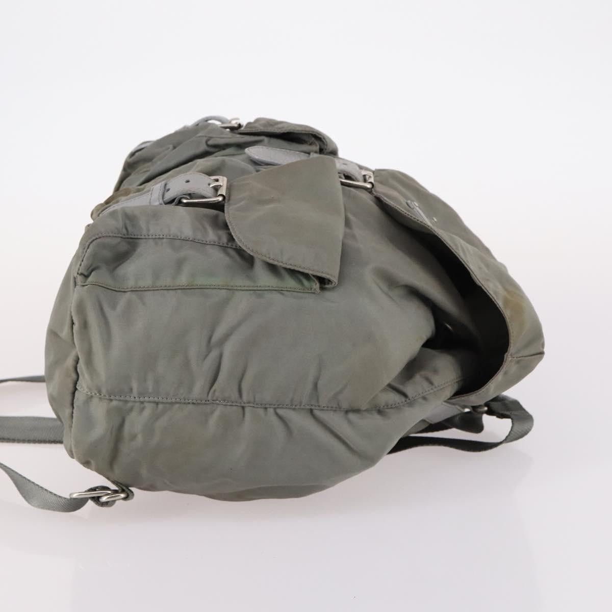 Prada PRADA Backpack Nylon Green Silver Size ONE SIZE - 4 Thumbnail