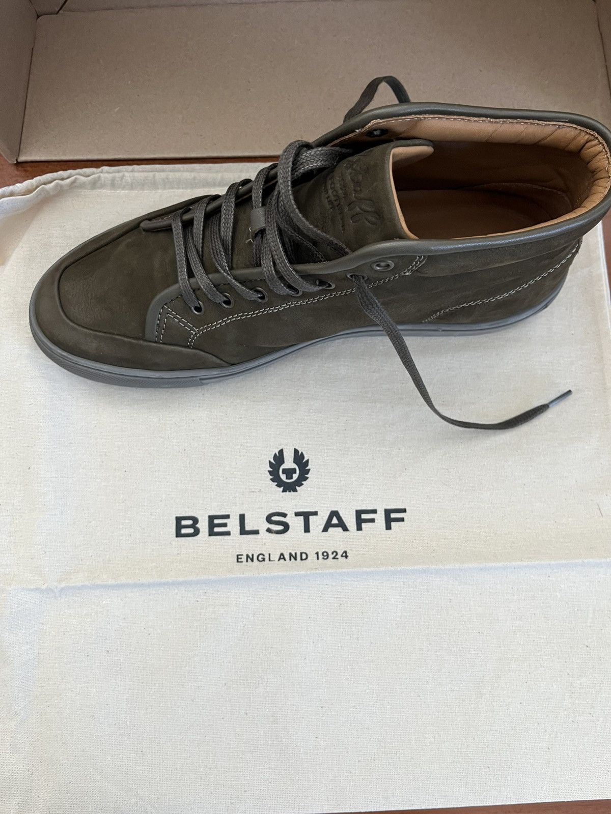 Belstaff Rally High Top Sneakers Size US 12 / EU 45 - 7 Thumbnail