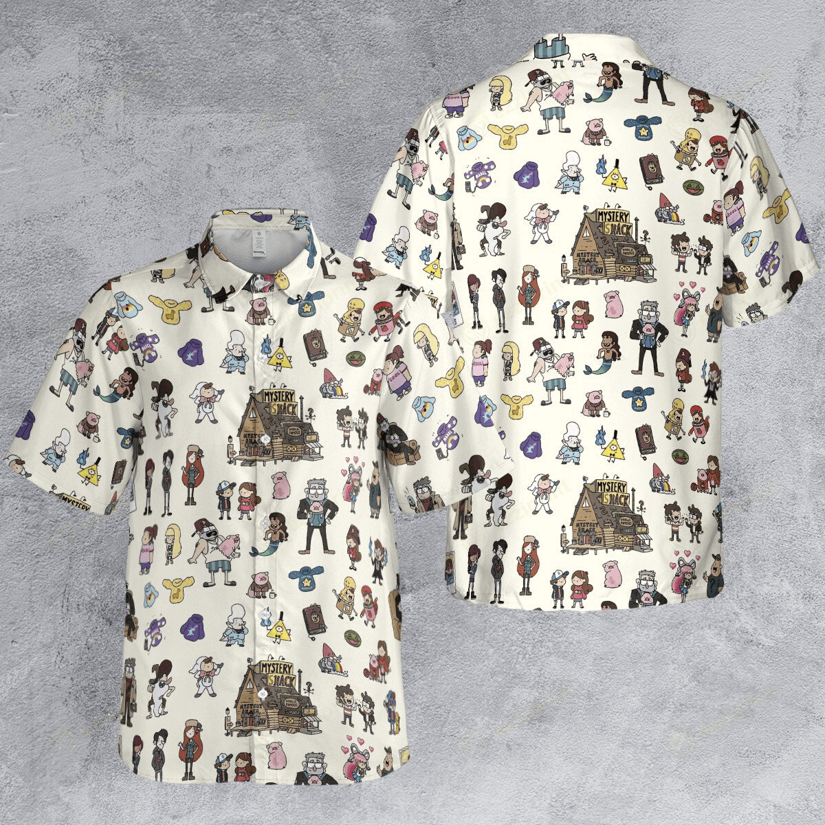 Designer × The Unbranded Brand Mystery Shack Gravity Falls Button Down Shirt Size US M / EU 48-50 / 2 - 4 Thumbnail