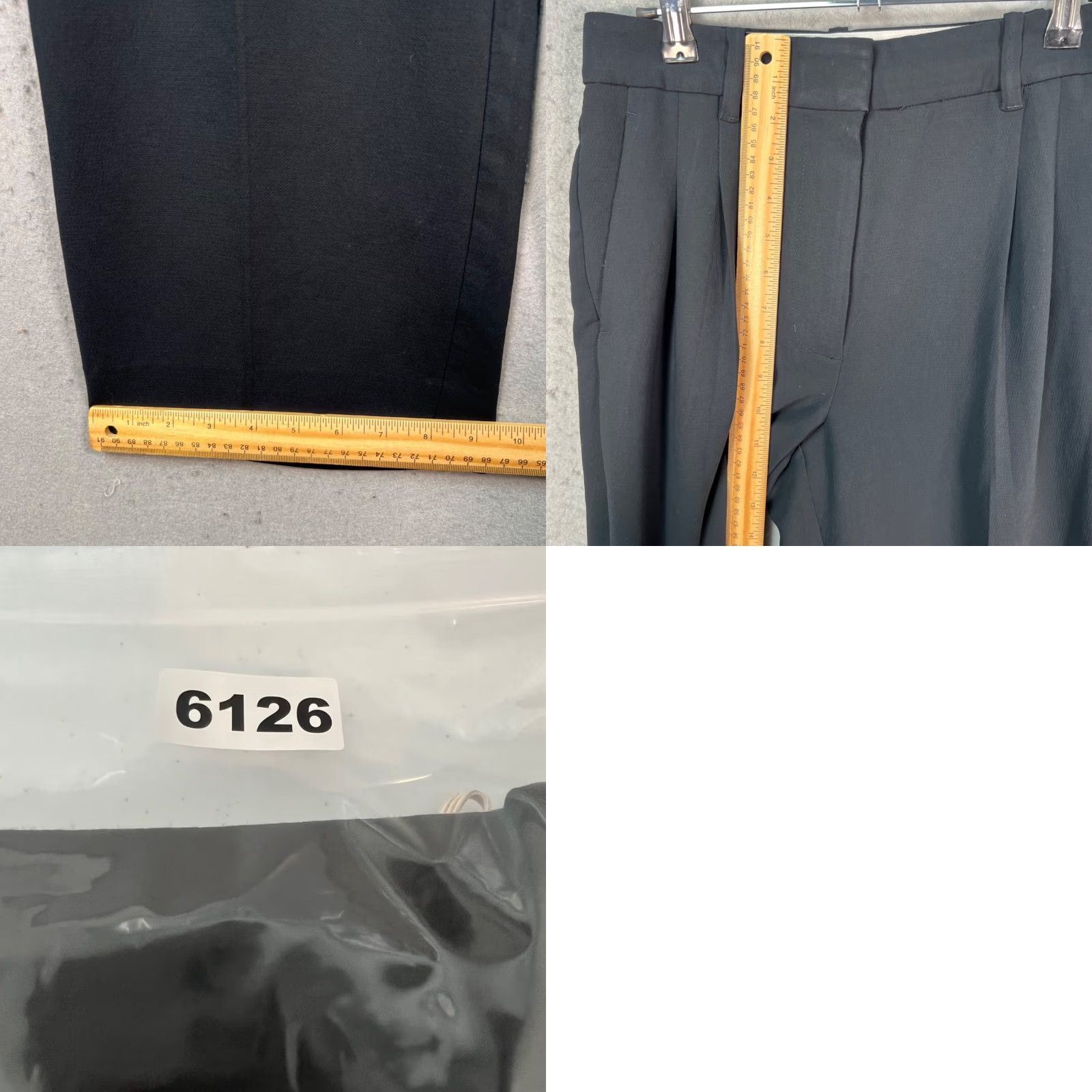 Vintage Wilfred Womens 4 Black Pleated High-Waist Trousers 100% Polyester Pants Dress Pants Women Size 27" / US 4 / IT 40 - 8 Thumbnail
